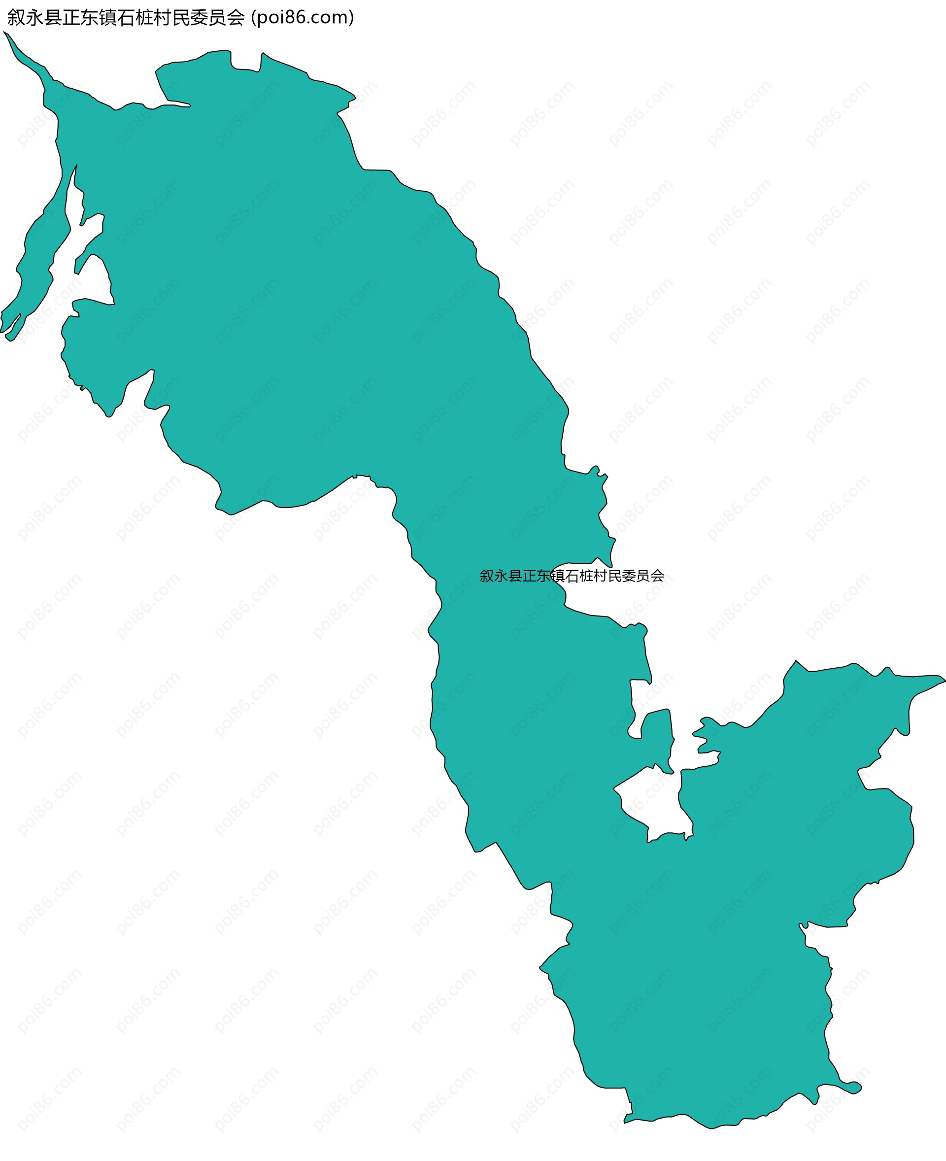 叙永县正东镇石桩村民委员会边界地图
