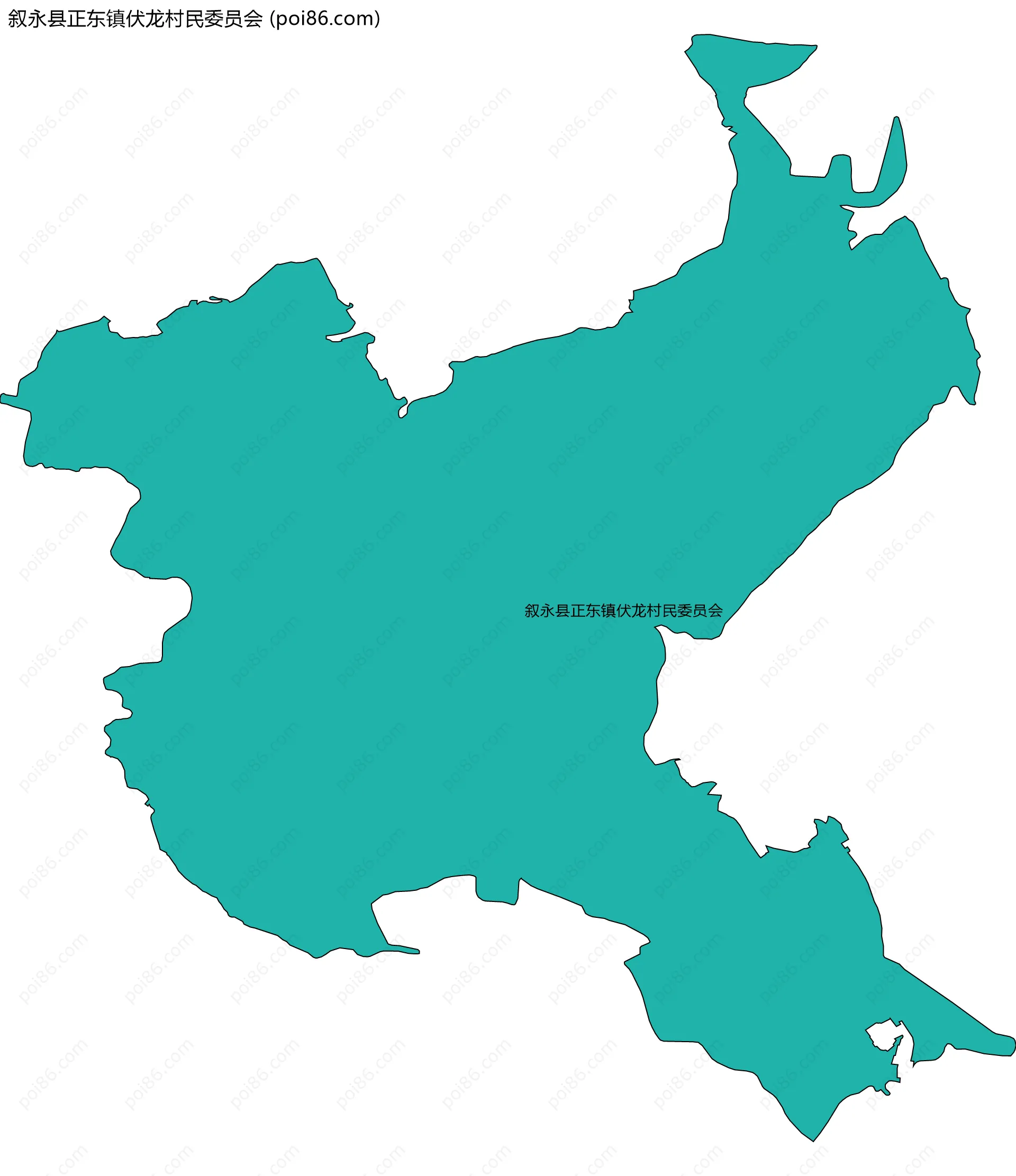 叙永县正东镇伏龙村民委员会边界地图
