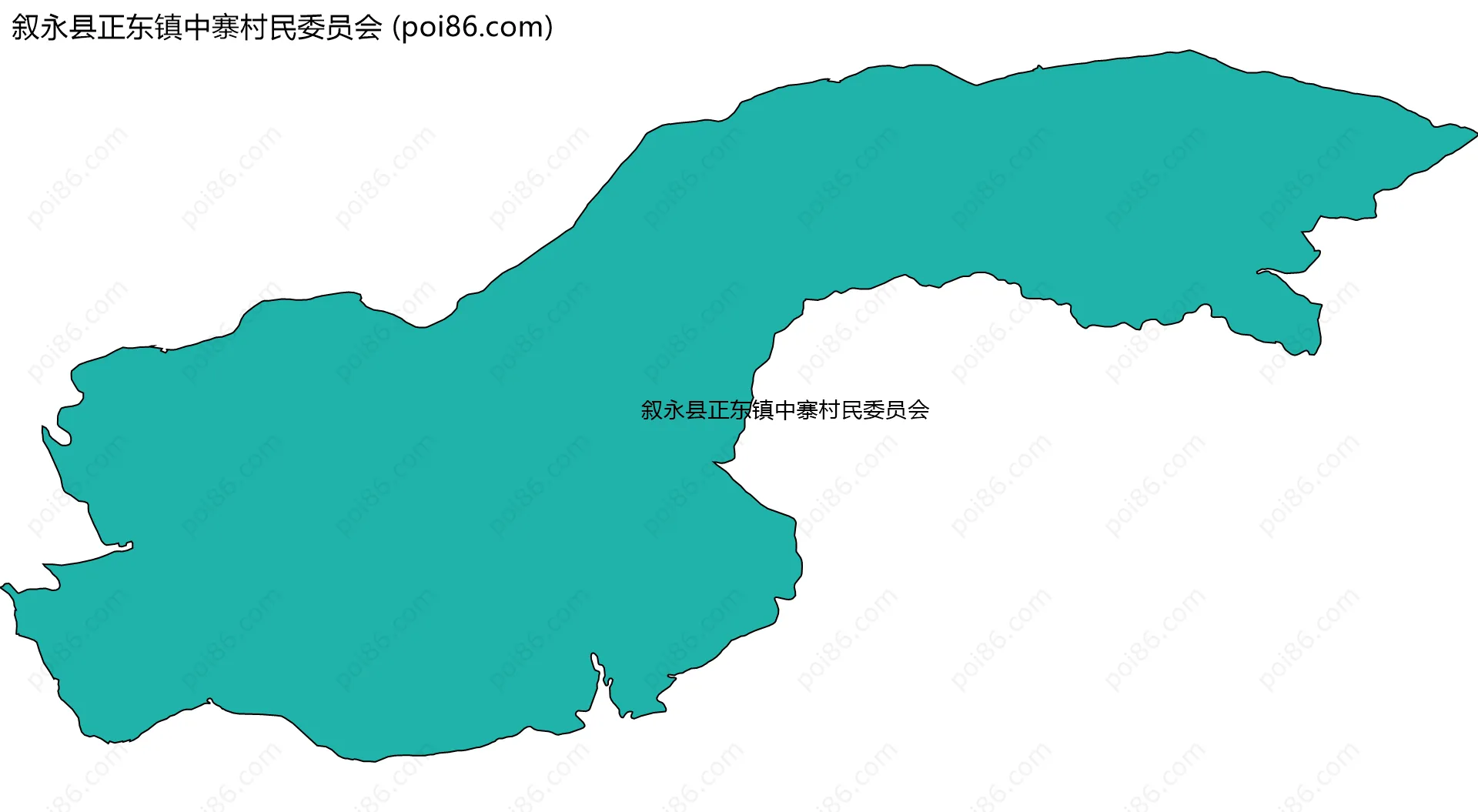 叙永县正东镇中寨村民委员会边界地图