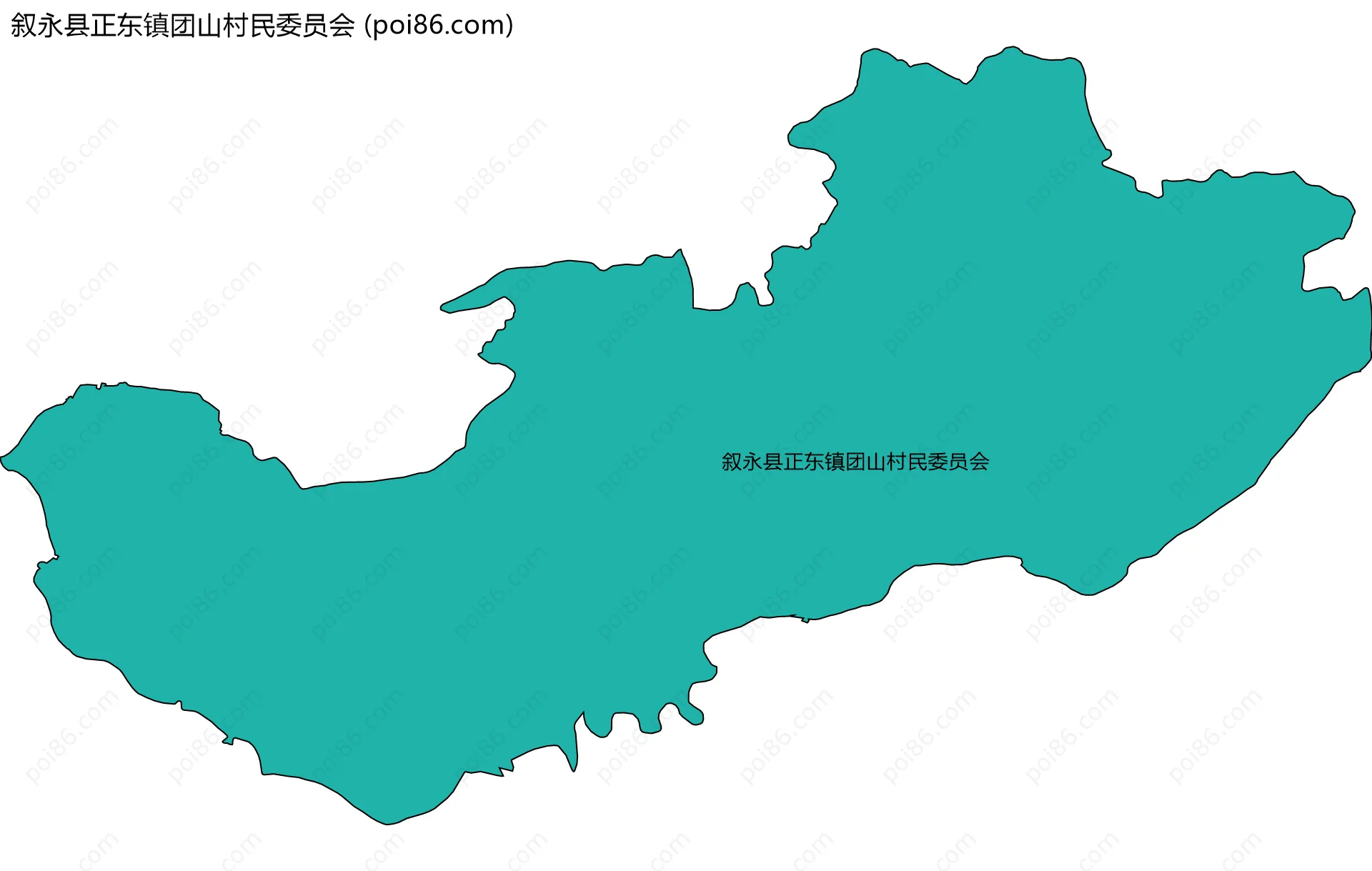 叙永县正东镇团山村民委员会边界地图