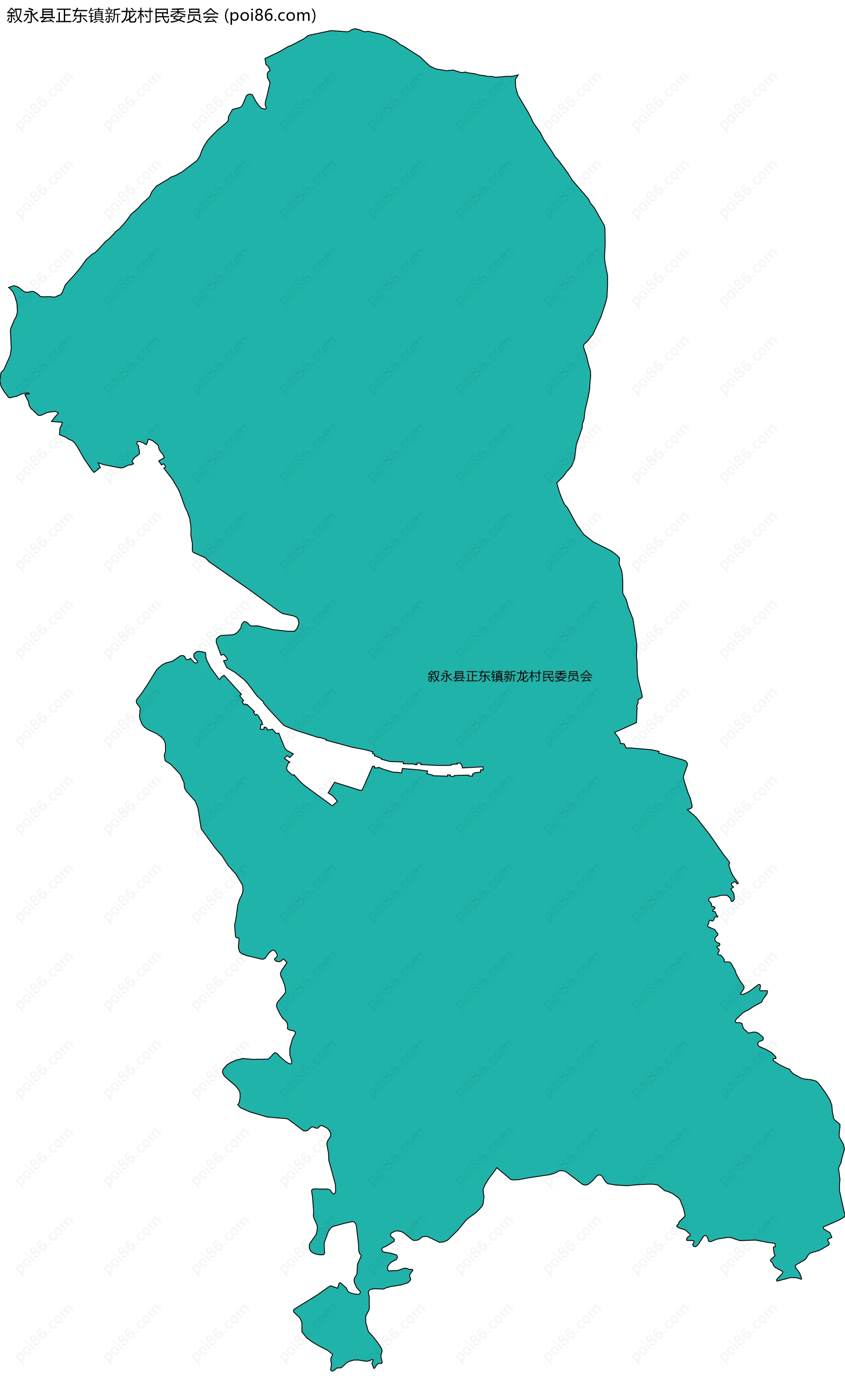 叙永县正东镇新龙村民委员会边界地图