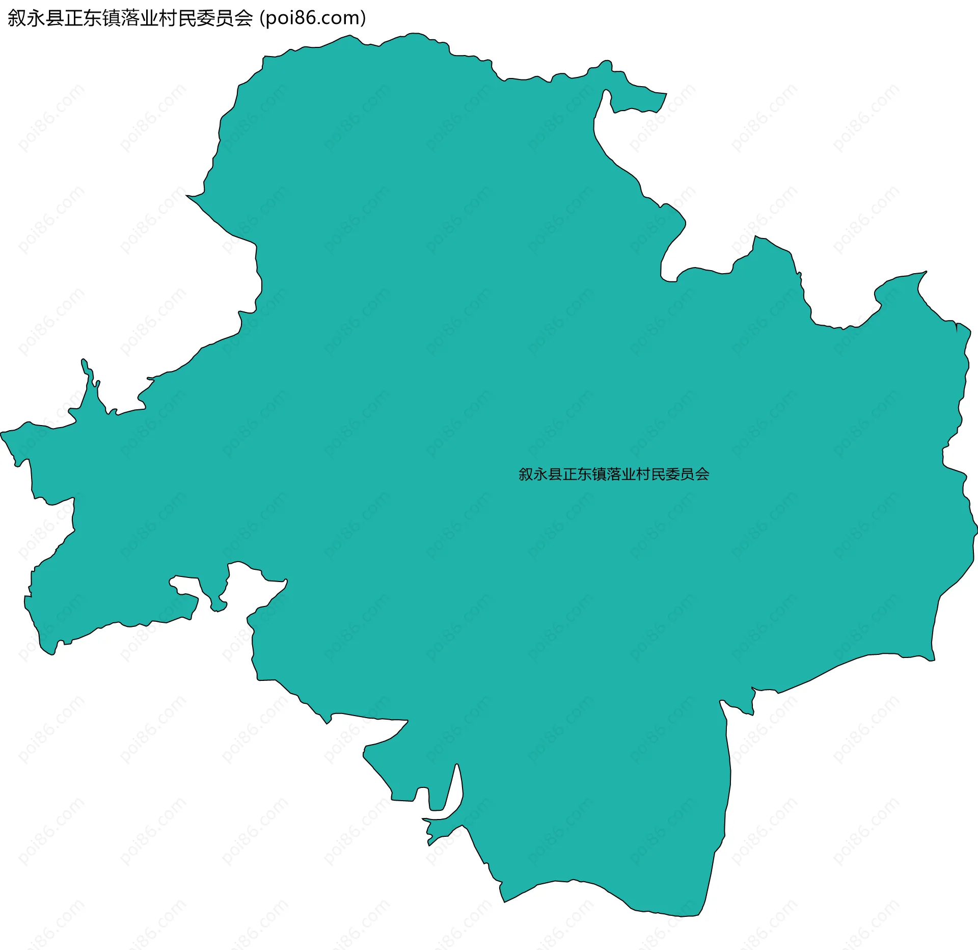 叙永县正东镇落业村民委员会边界地图