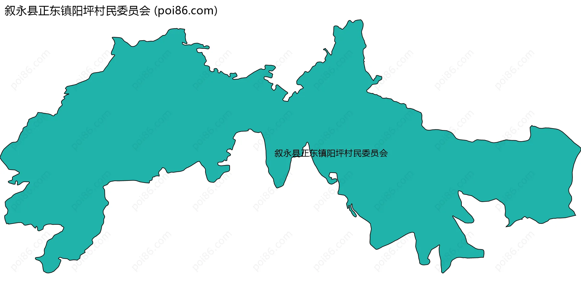 叙永县正东镇阳坪村民委员会边界地图