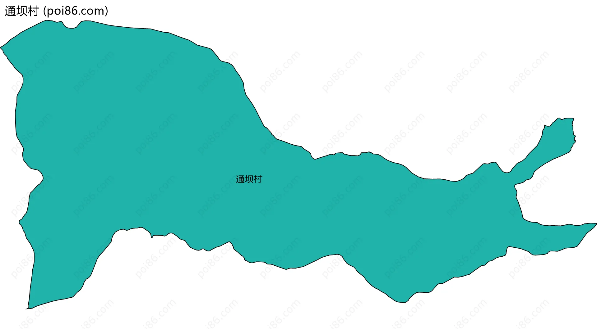 通坝村边界地图