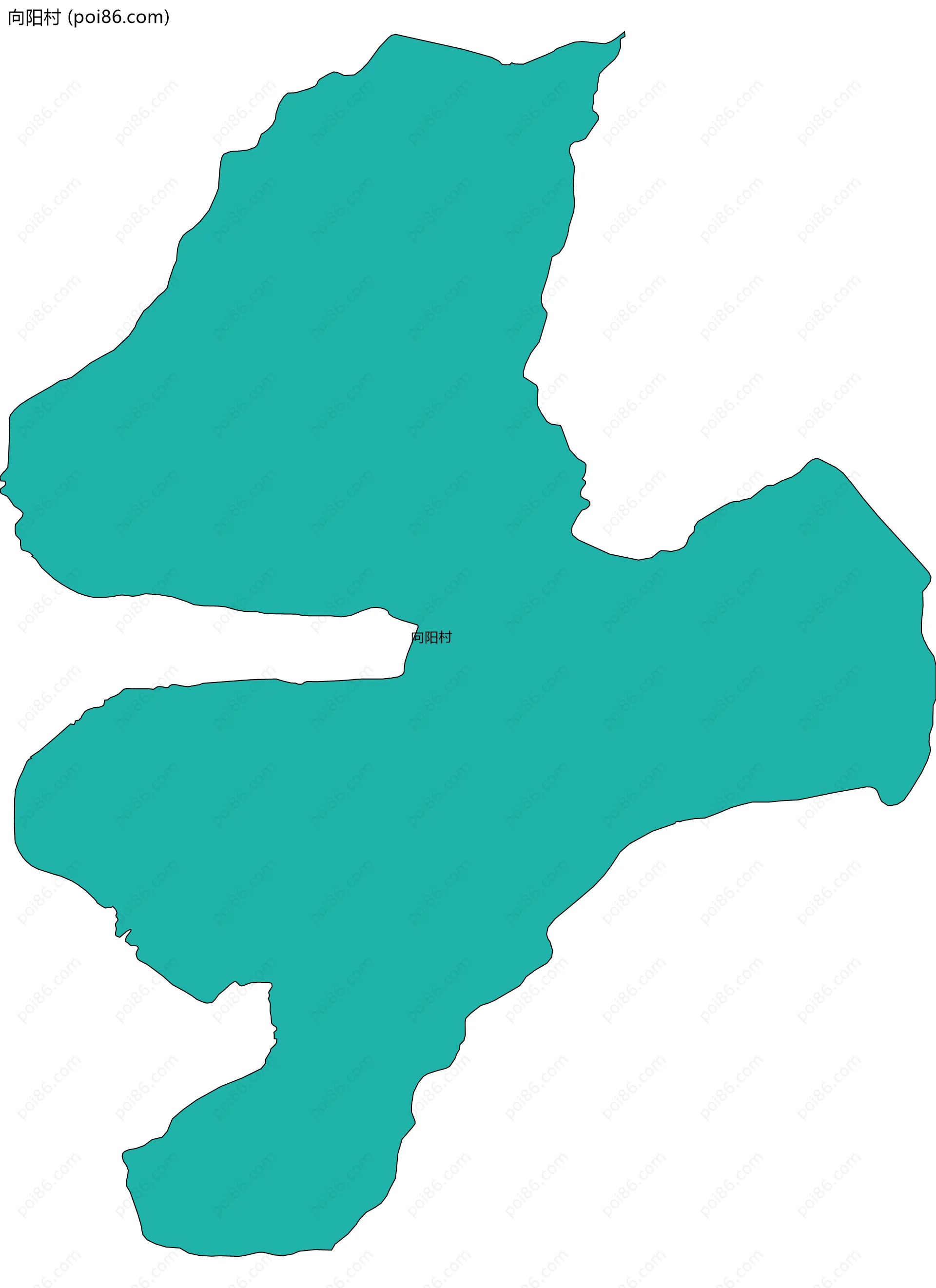 向阳村边界地图