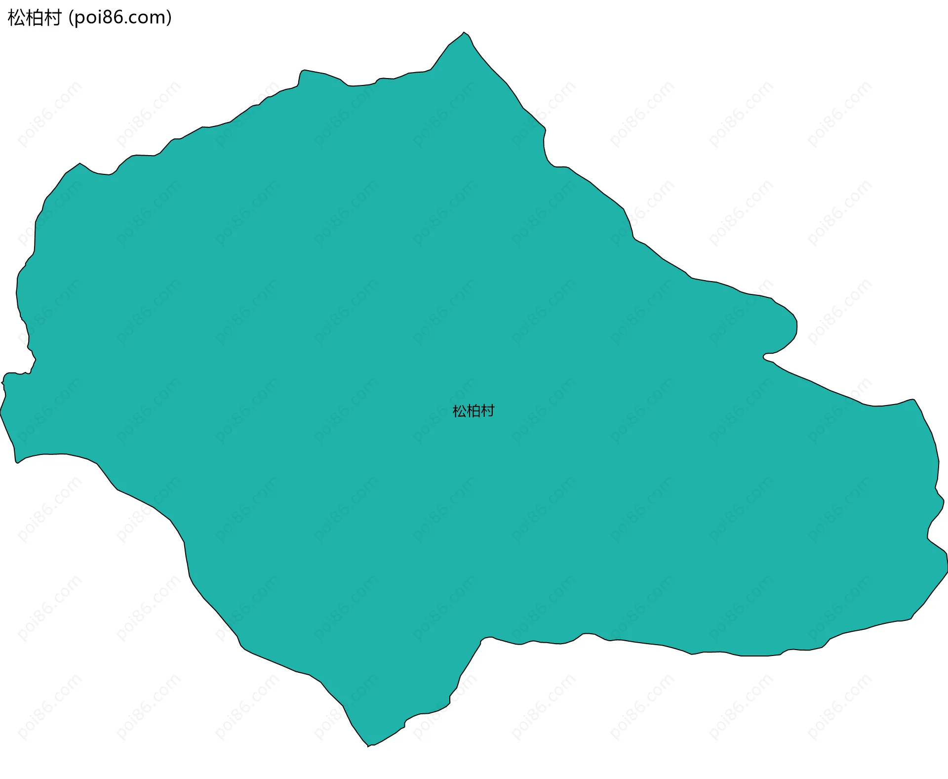 松柏村边界地图