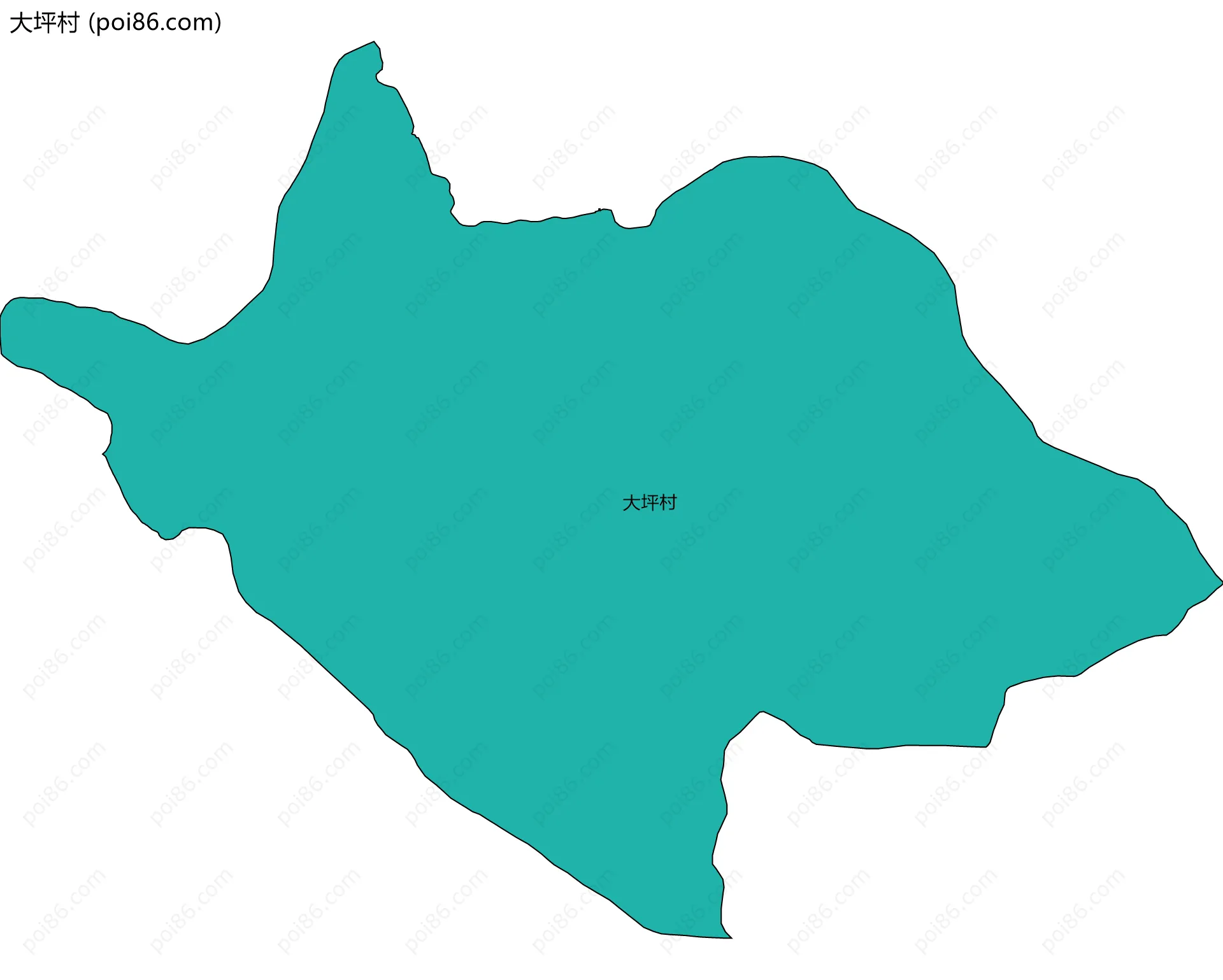 大坪村边界地图
