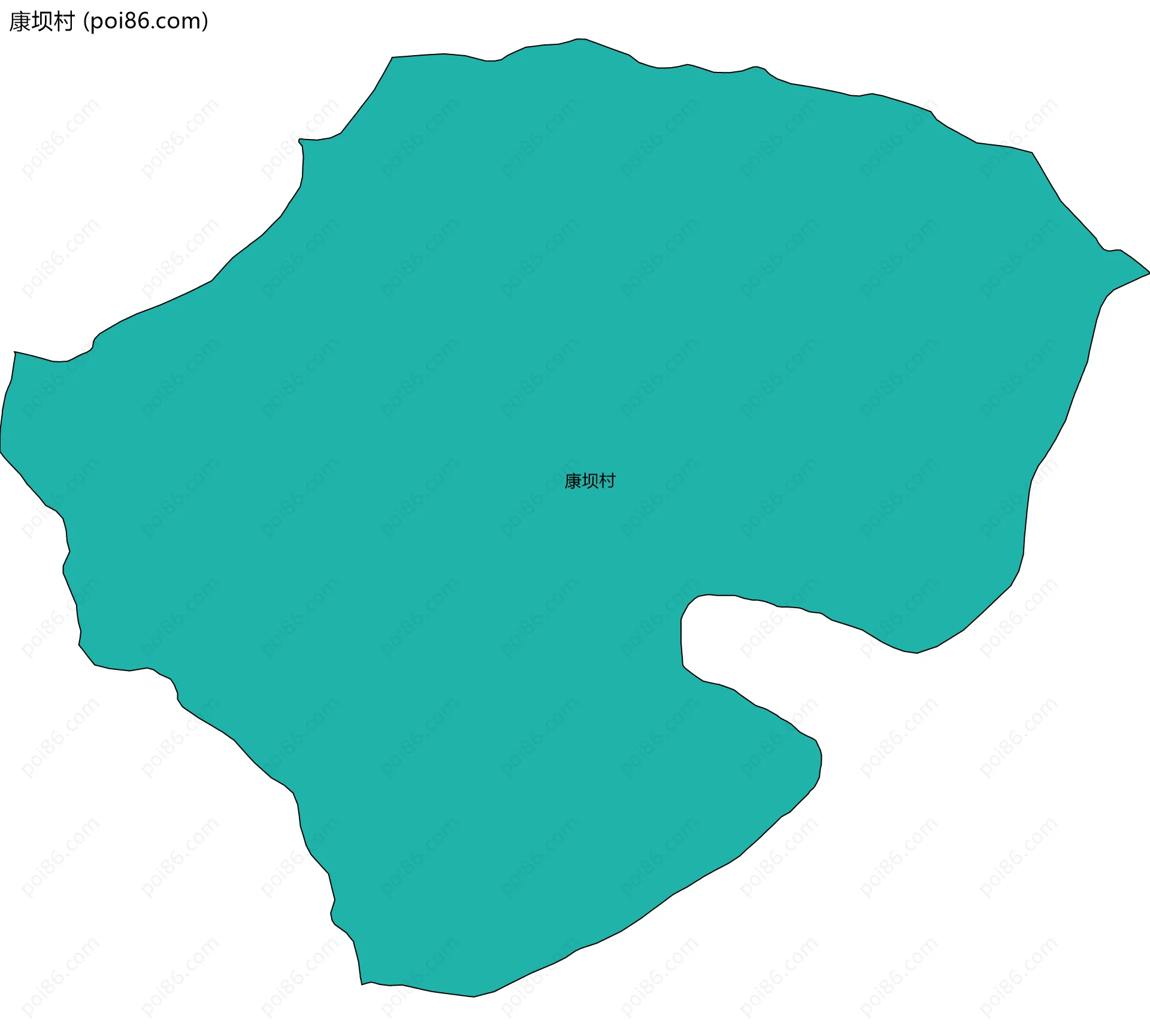 康坝村边界地图