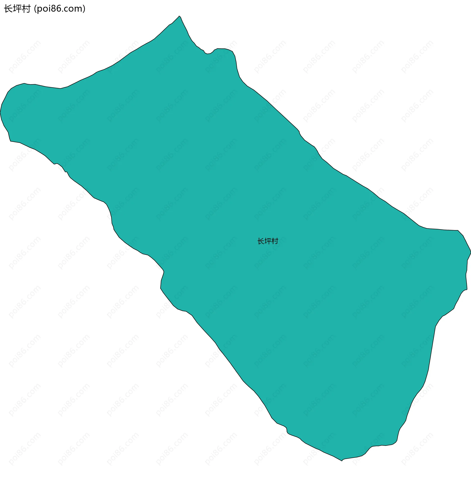 长坪村边界地图