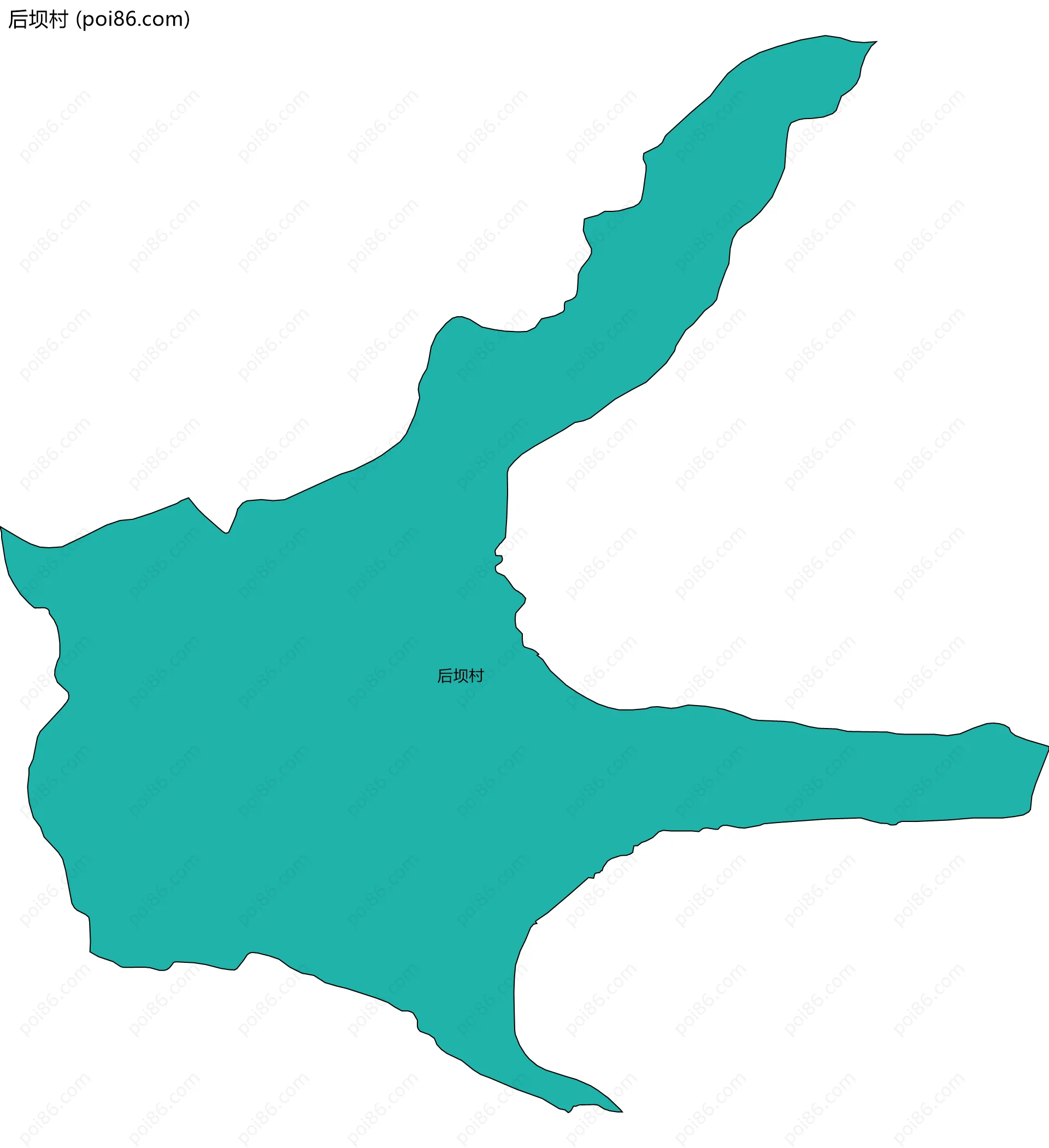 后坝村边界地图