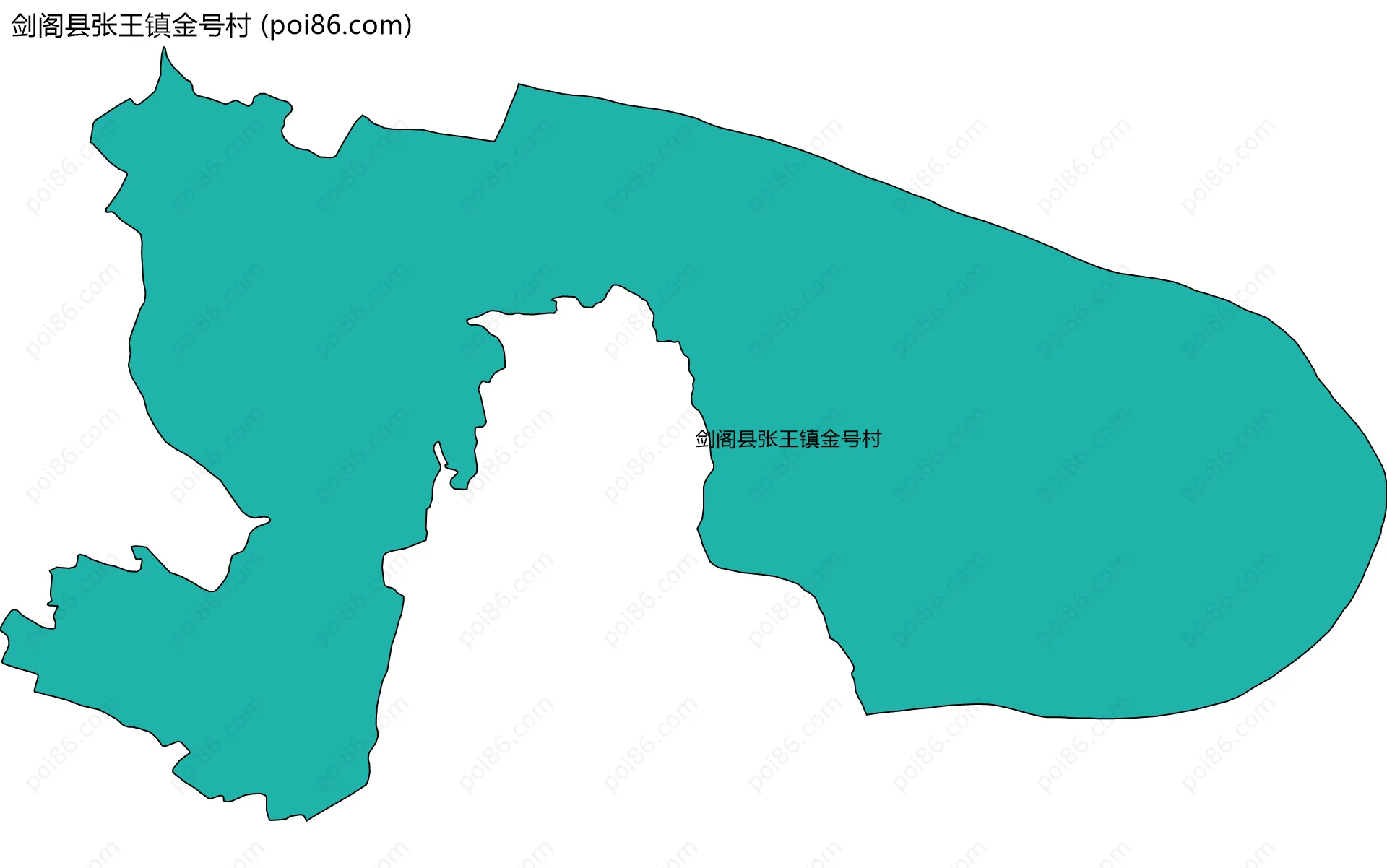 剑阁县张王镇金号村边界地图