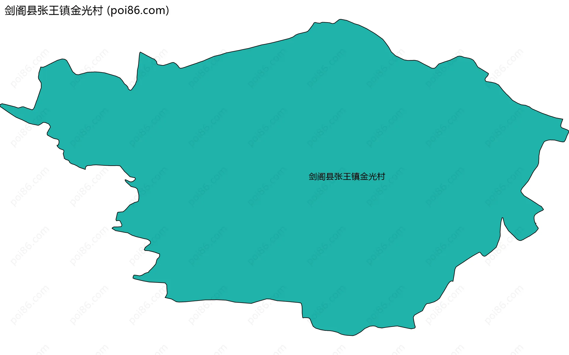 剑阁县张王镇金光村边界地图