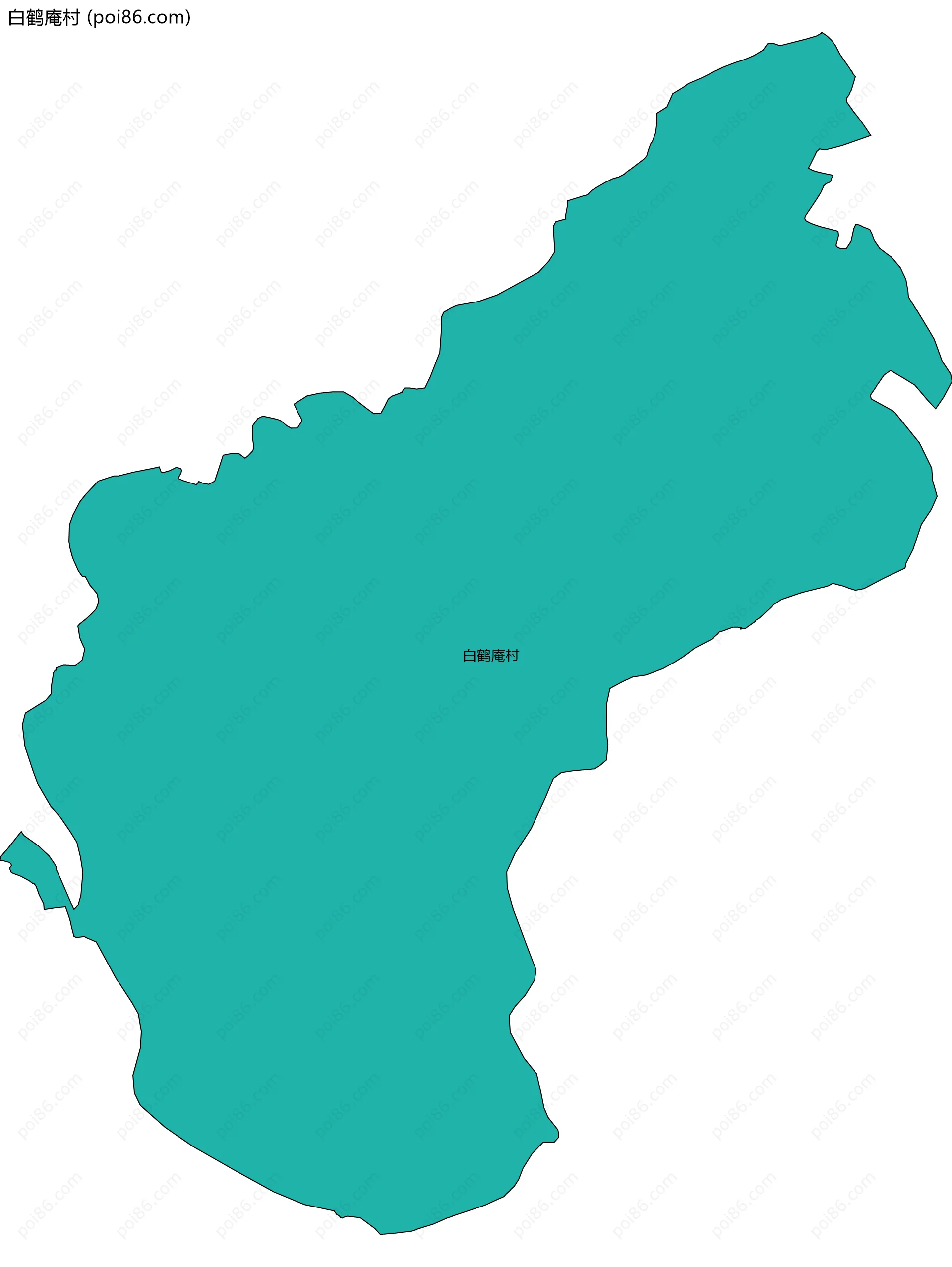 白鹤庵村边界地图