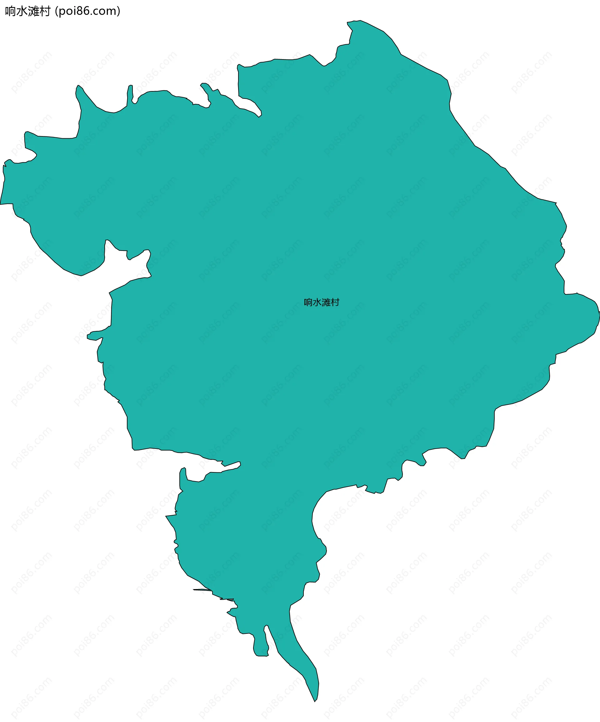 响水滩村边界地图