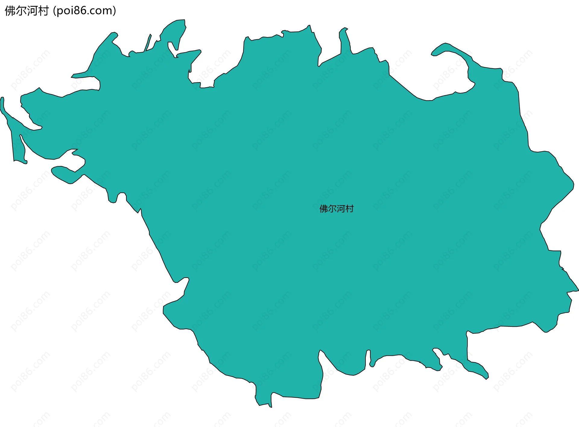 佛尔河村边界地图