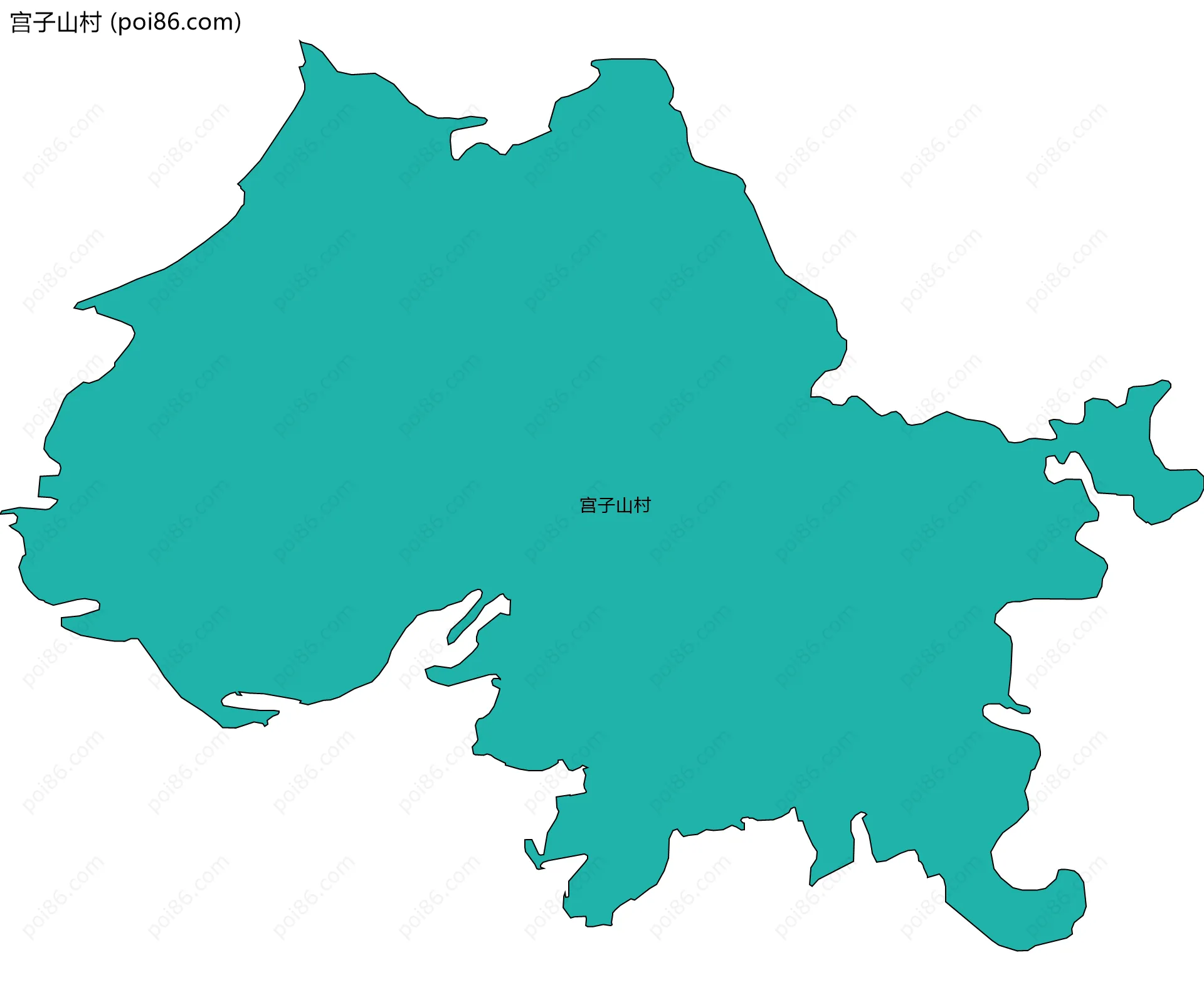 宫子山村边界地图