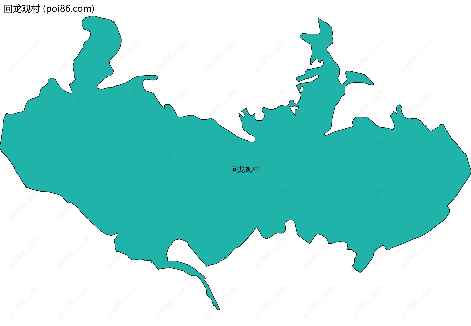 回龙观村边界地图