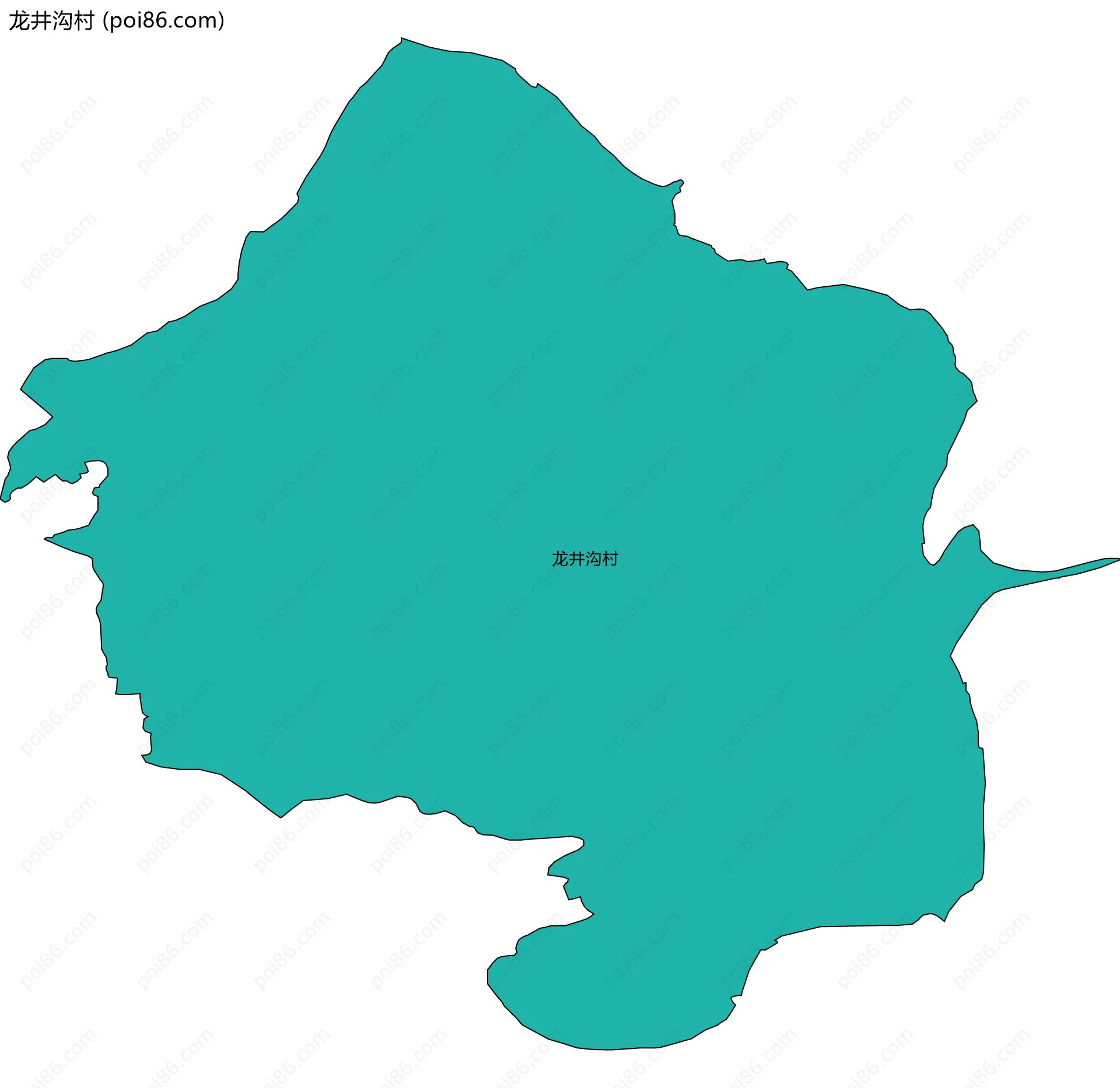 龙井沟村边界地图