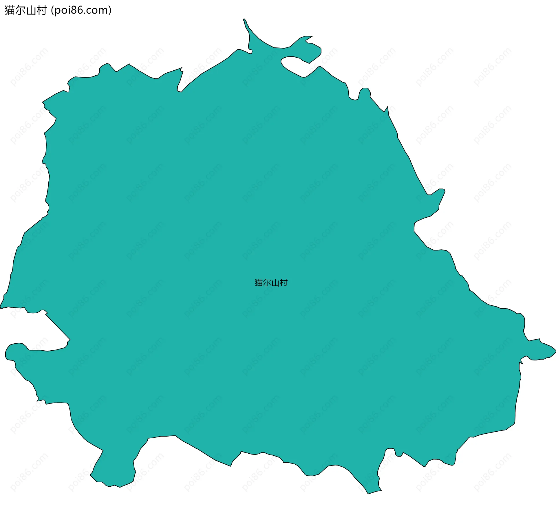 猫尔山村边界地图