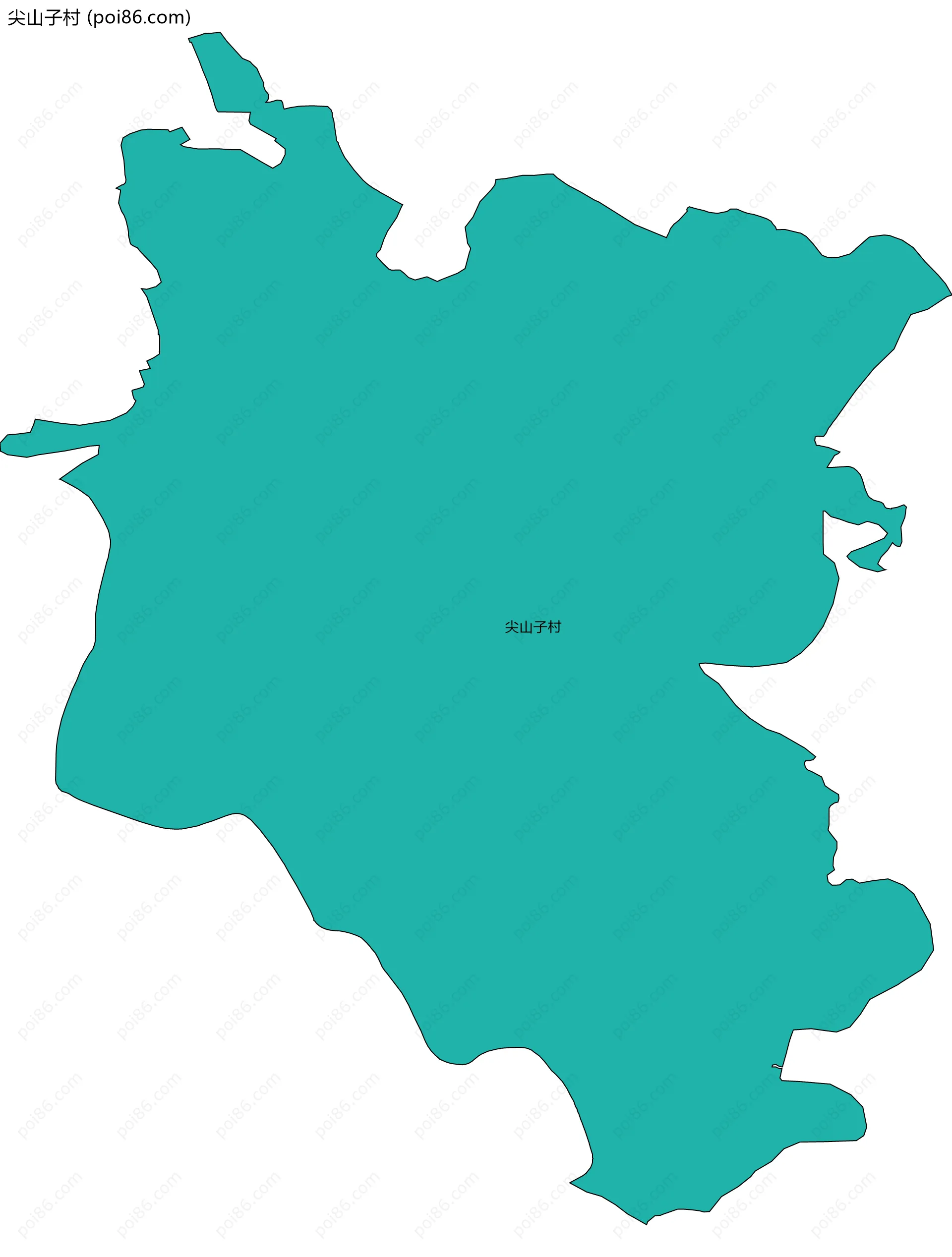 尖山子村边界地图