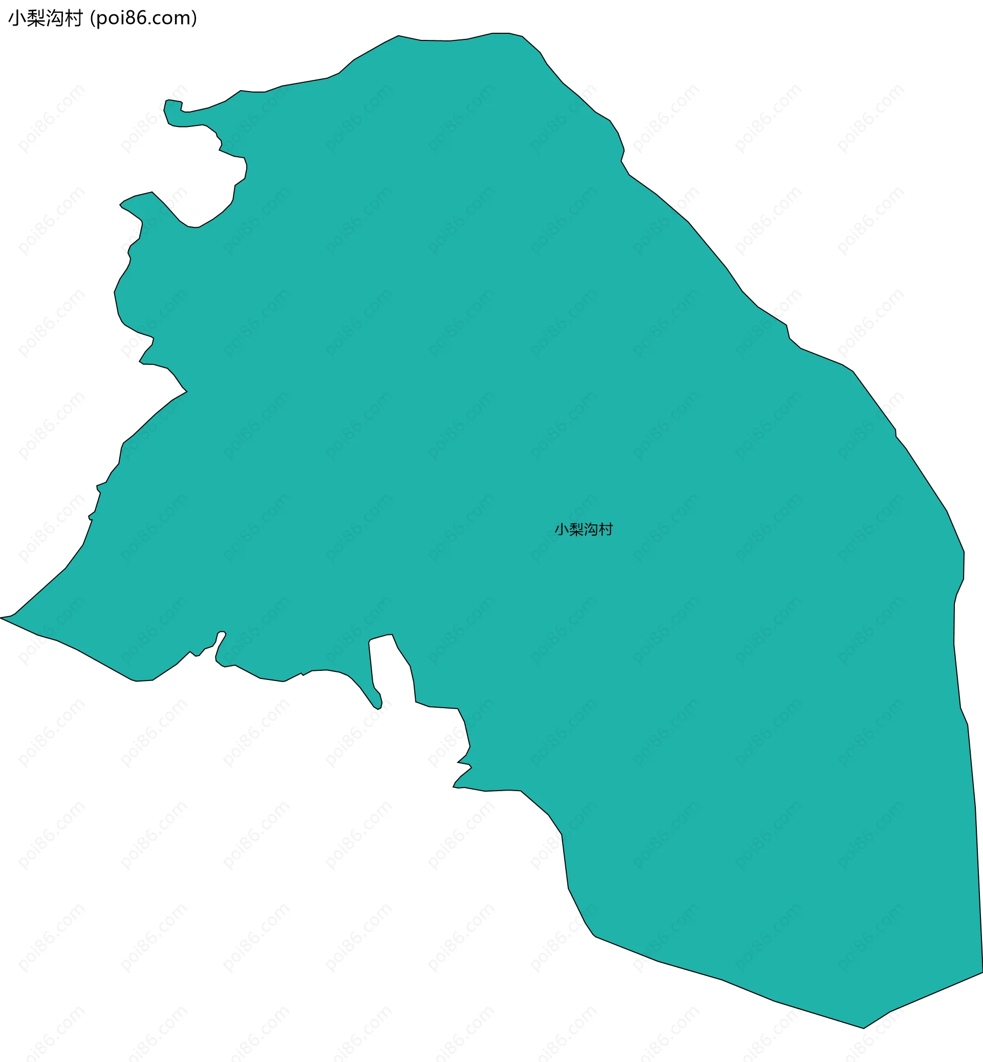 小梨沟村边界地图