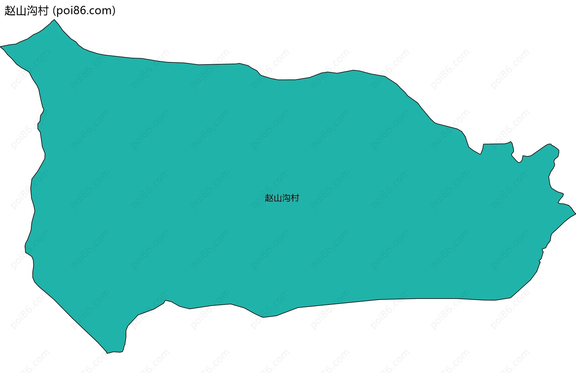 赵山沟村边界地图