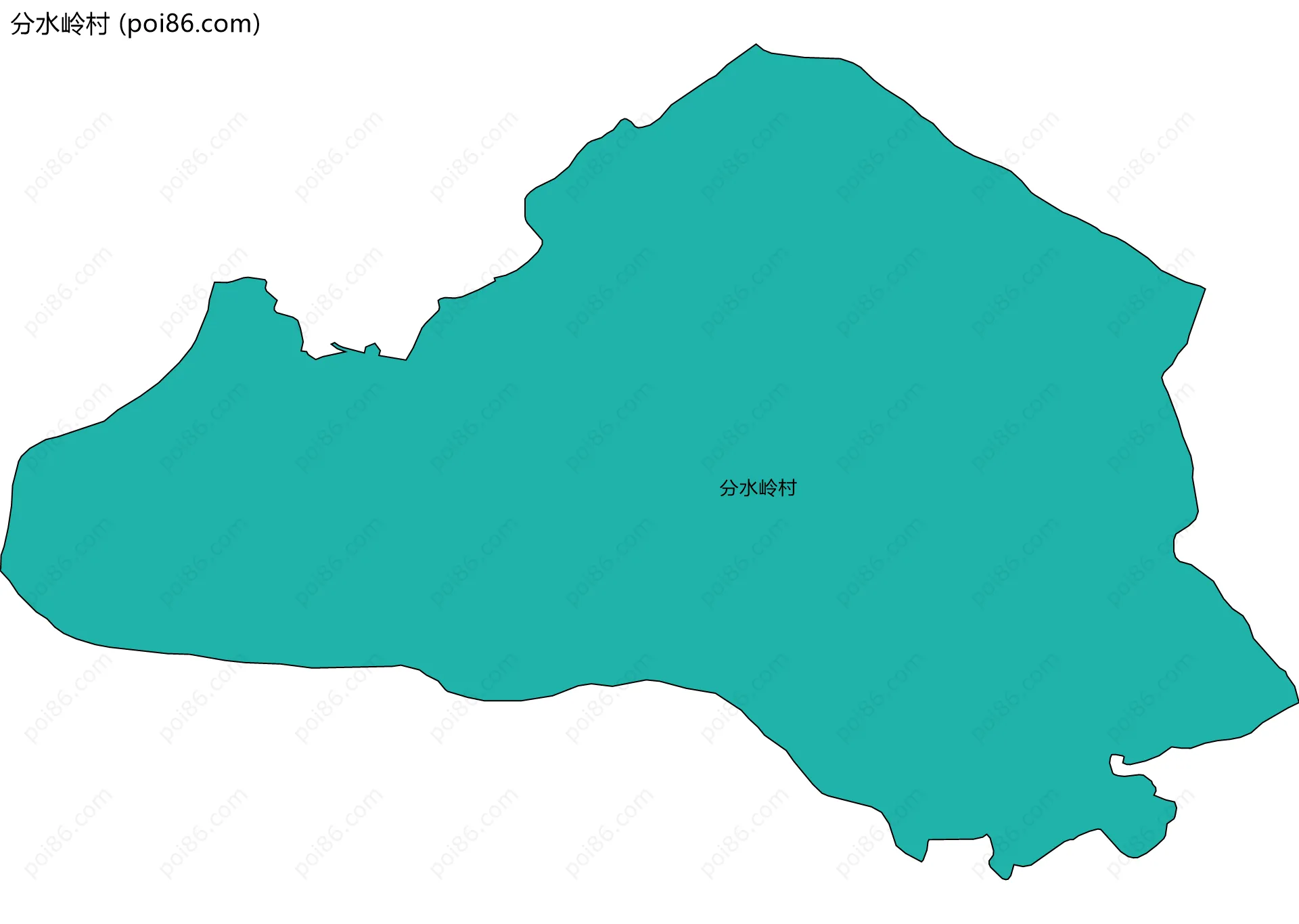 分水岭村边界地图