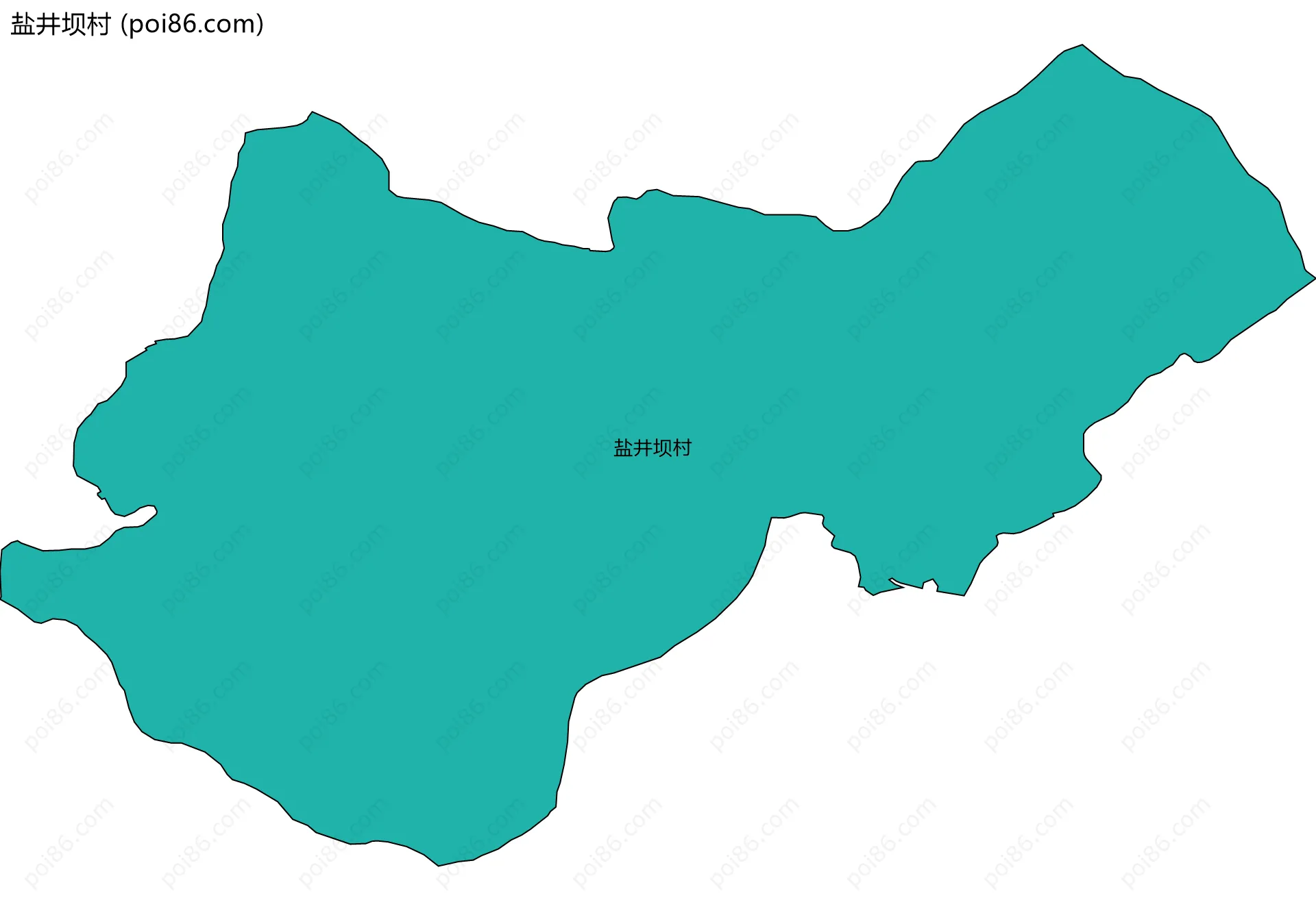 盐井坝村边界地图