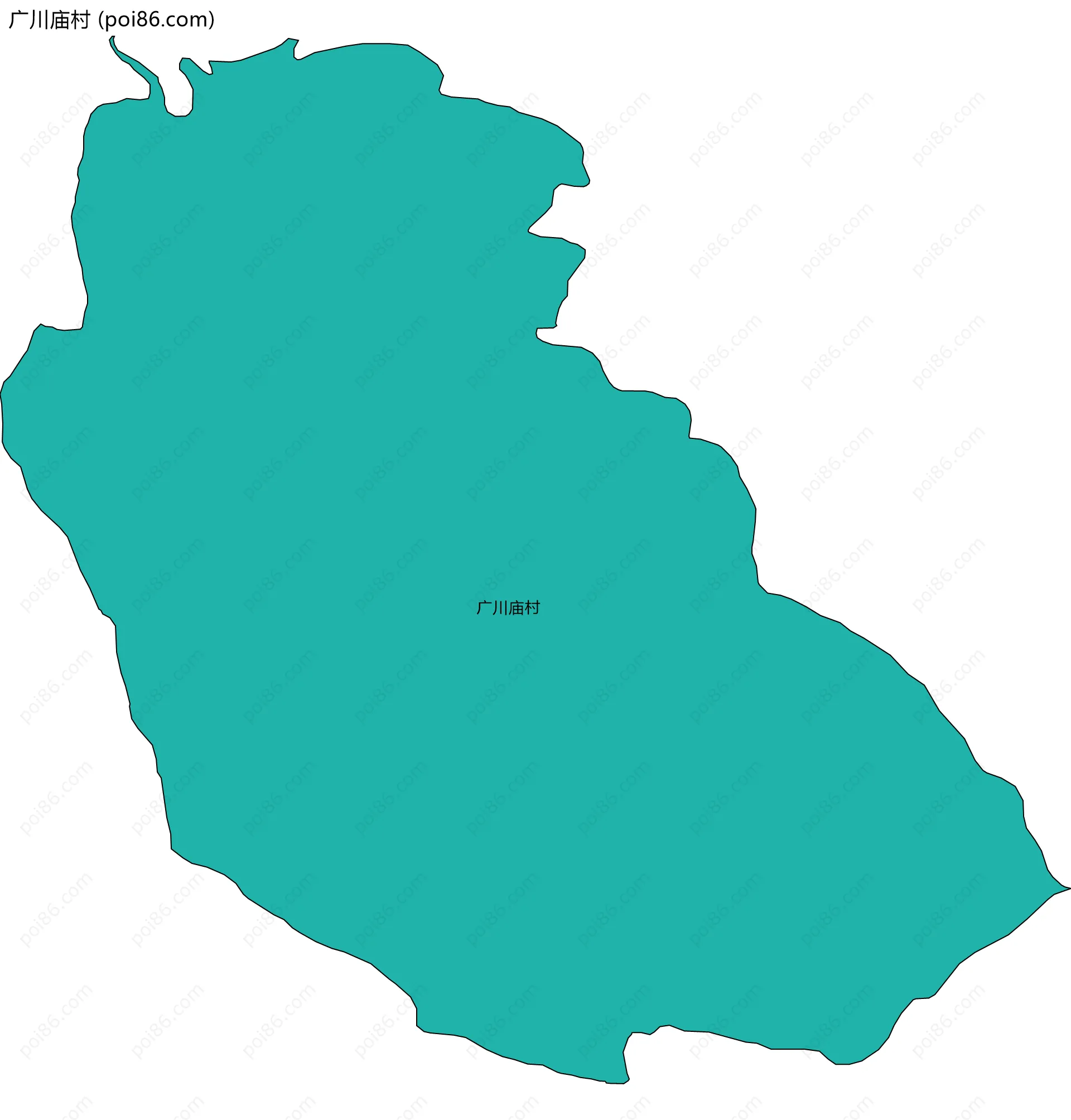 广川庙村边界地图