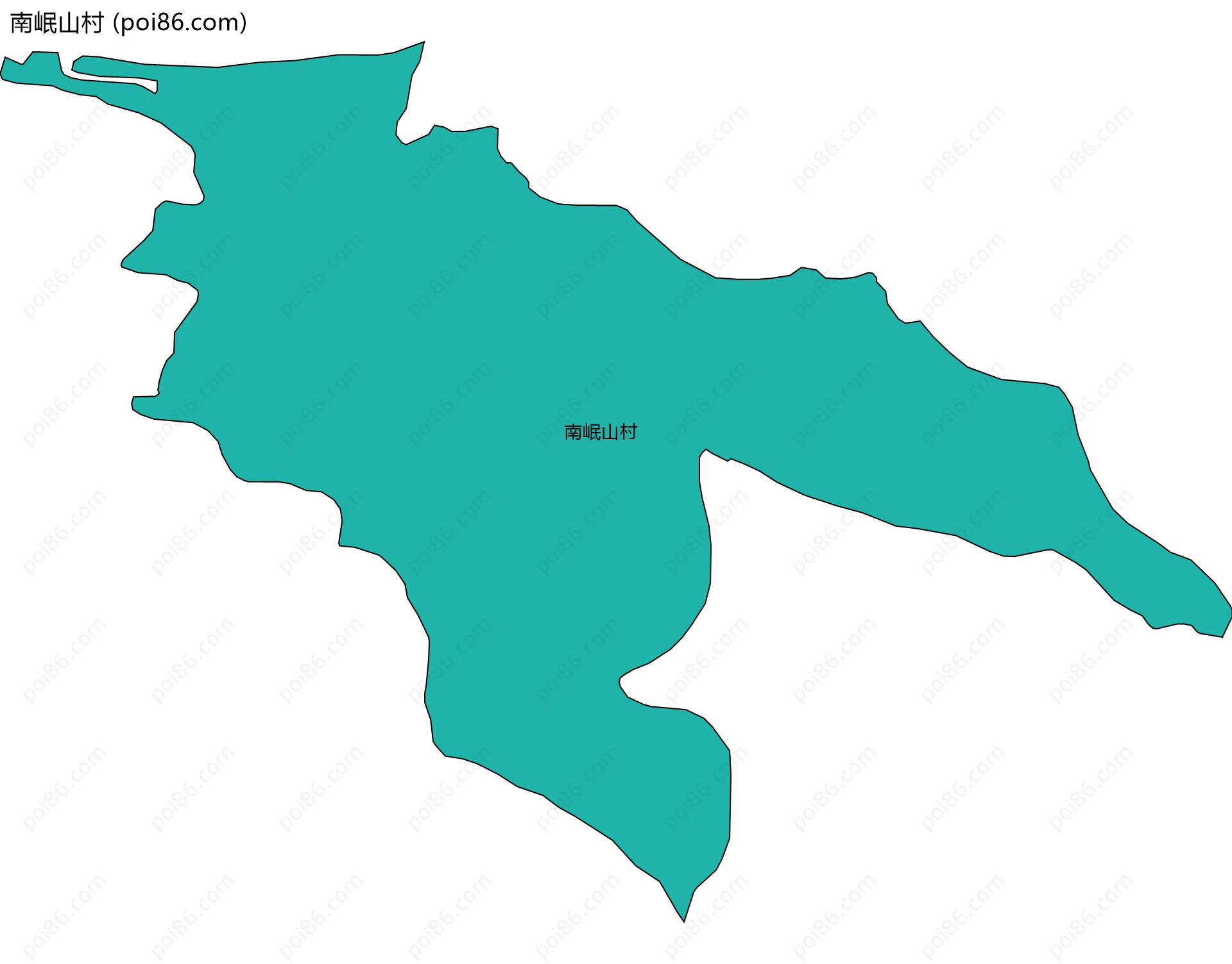 南岷山村边界地图