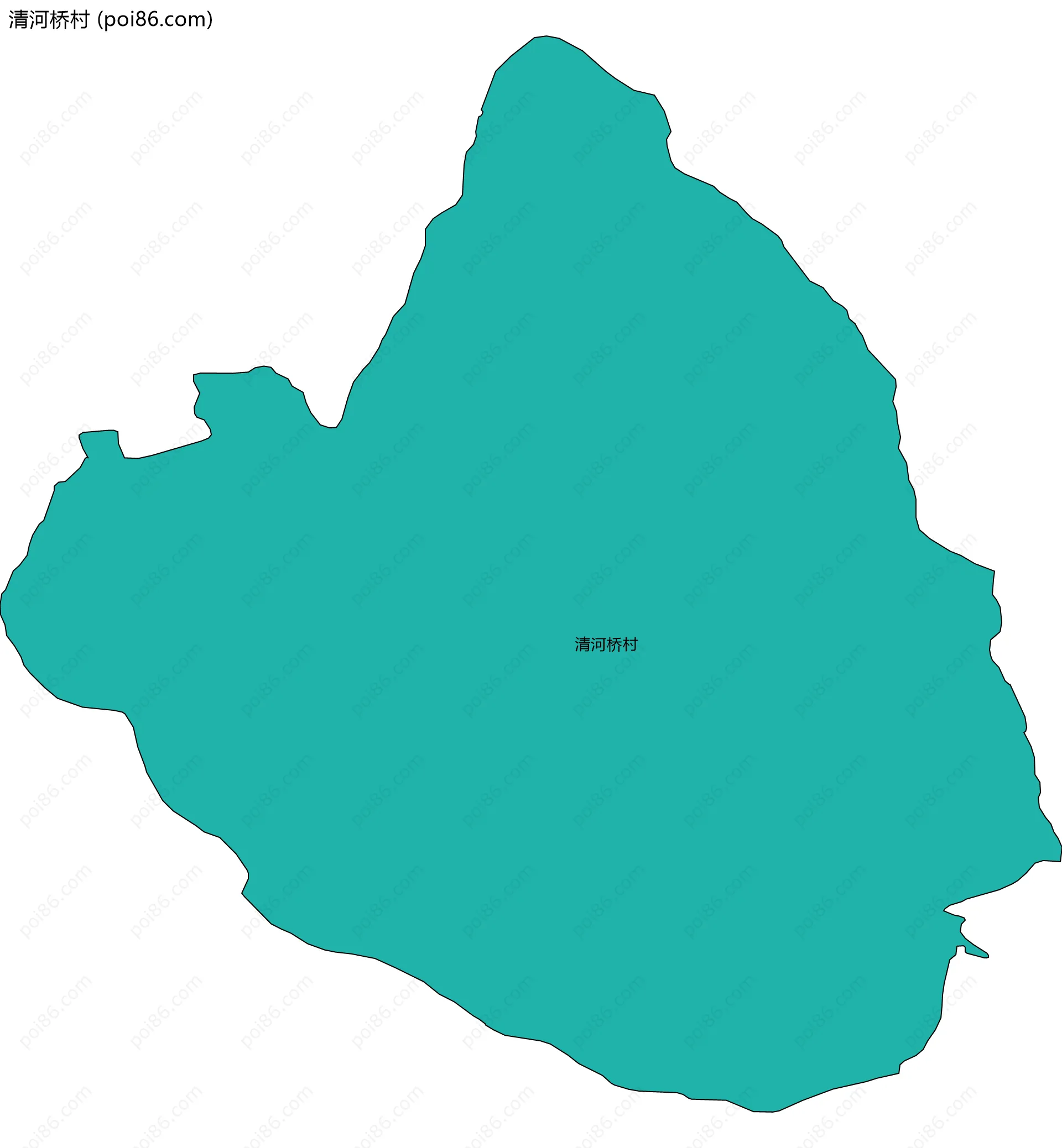 清河桥村边界地图