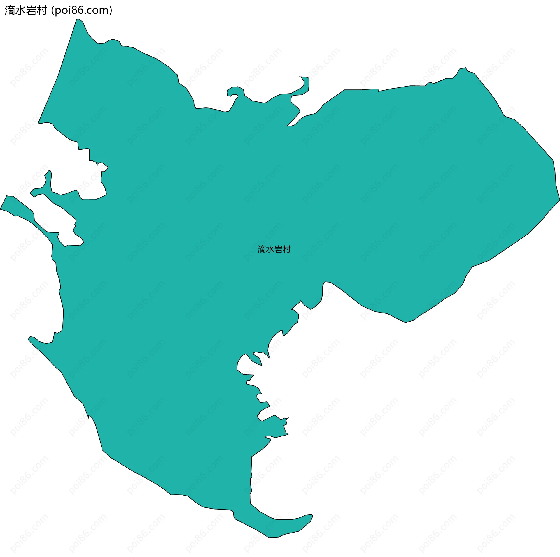 滴水岩村边界地图