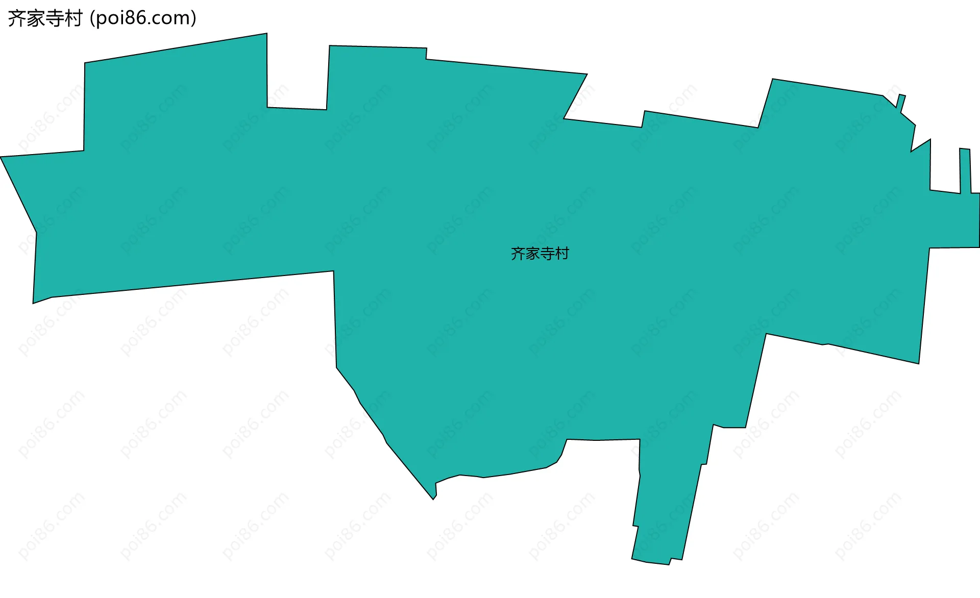 齐家寺村边界地图
