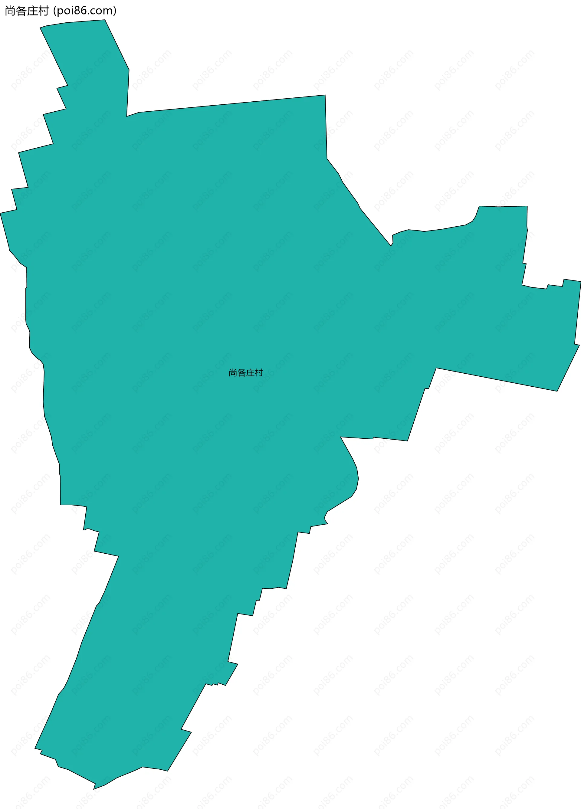 尚各庄村边界地图