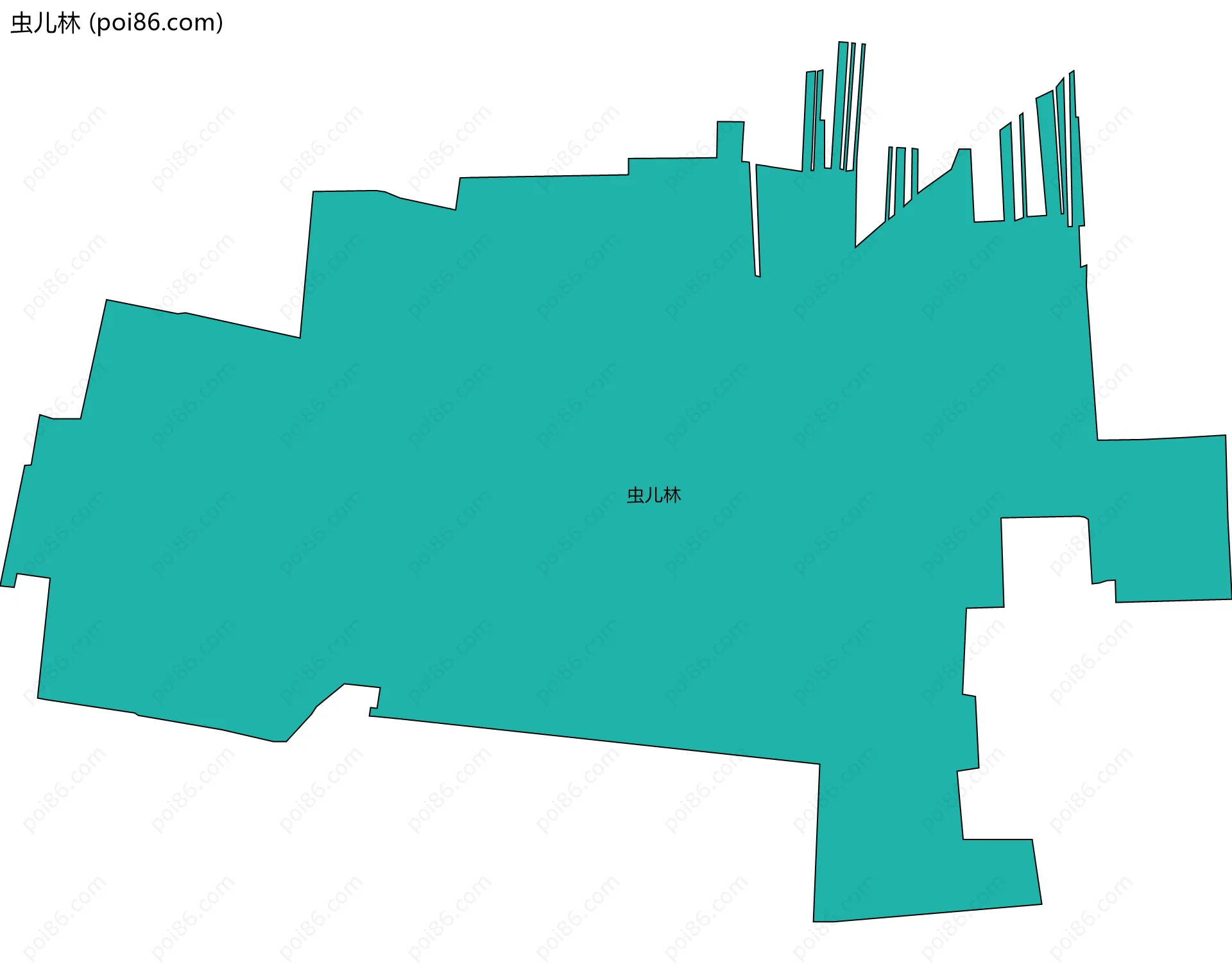 虫儿林边界地图
