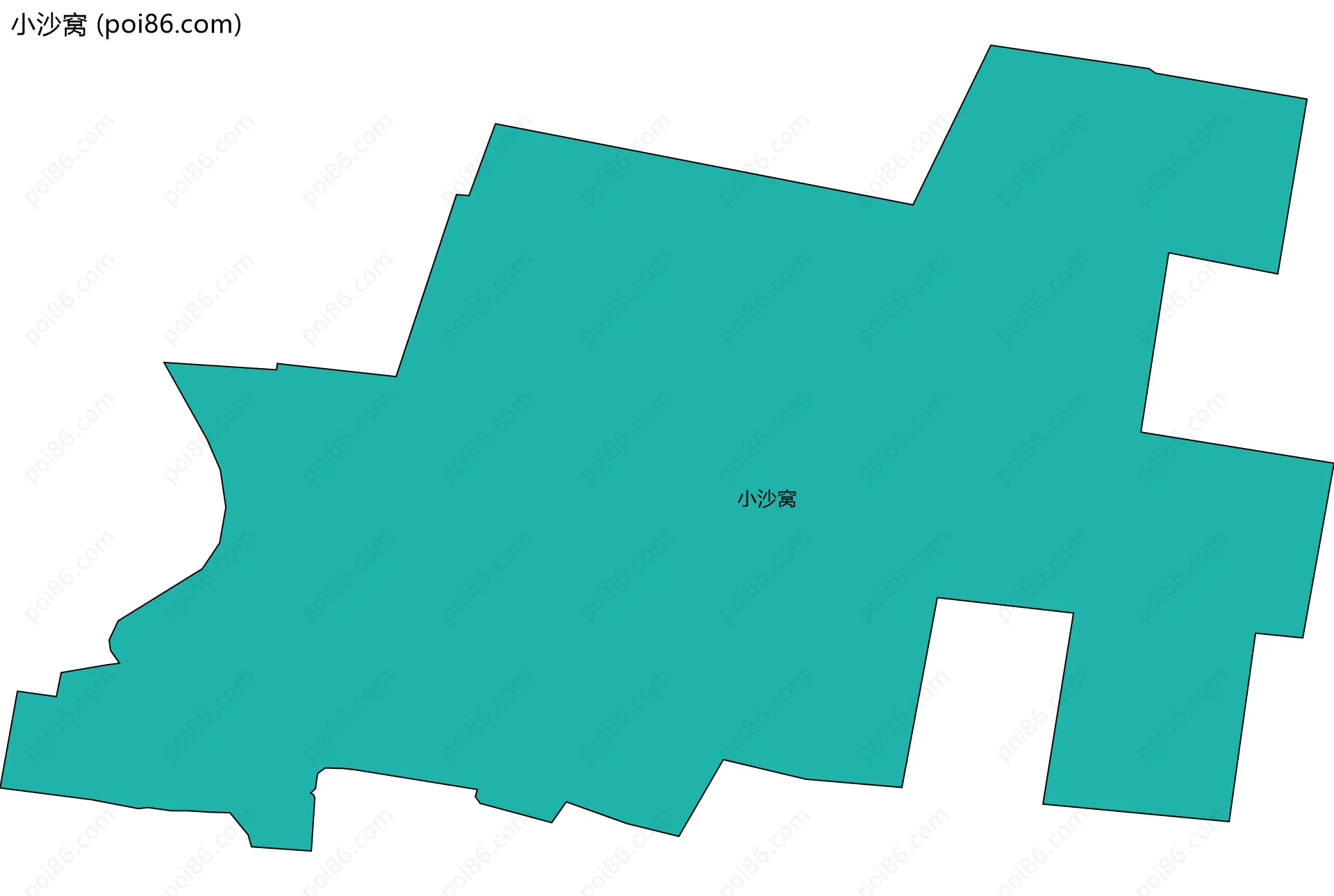 小沙窝边界地图