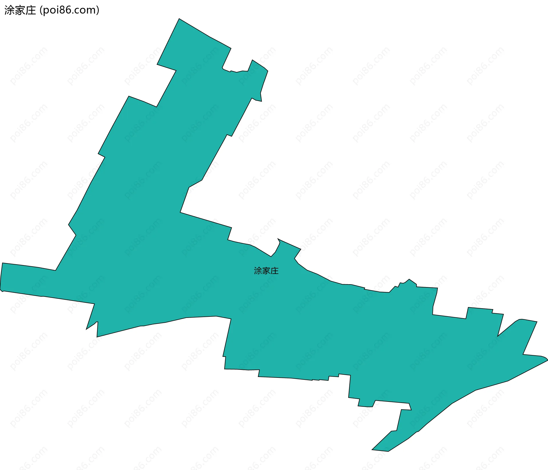 涂家庄边界地图