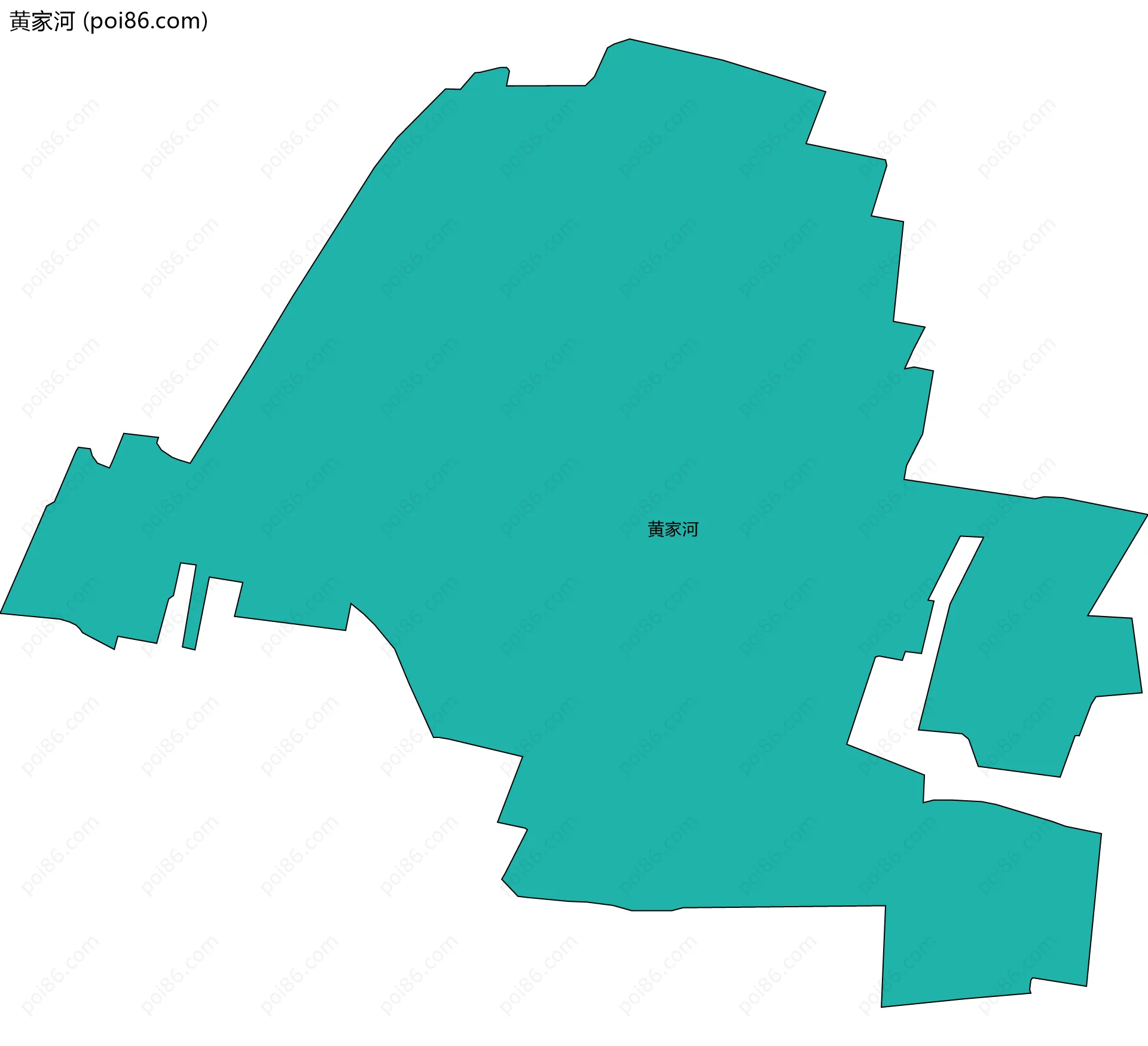 黄家河边界地图
