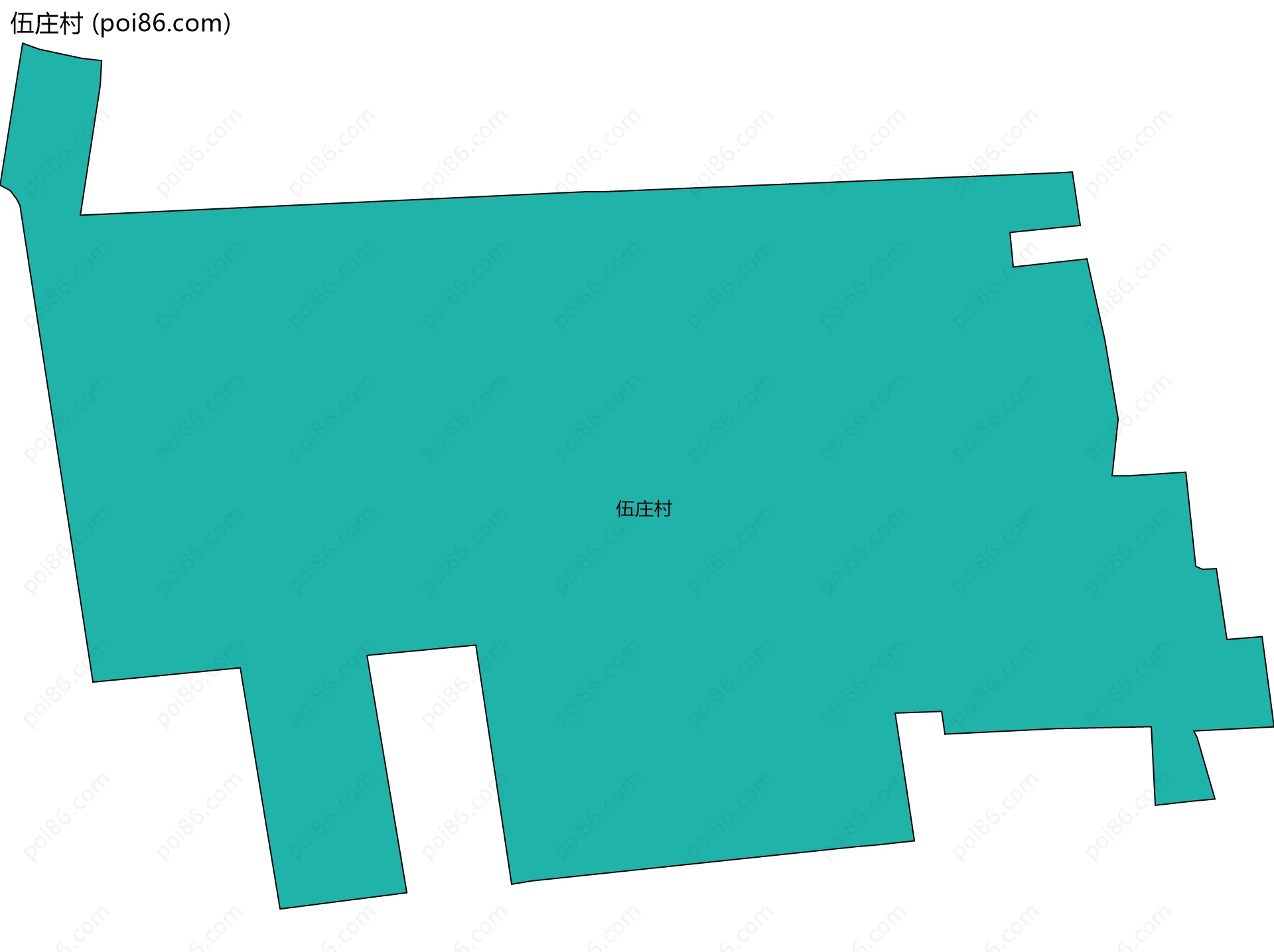 伍庄村边界地图
