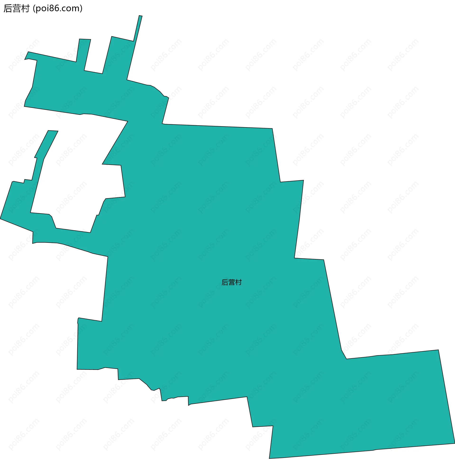 后营村边界地图