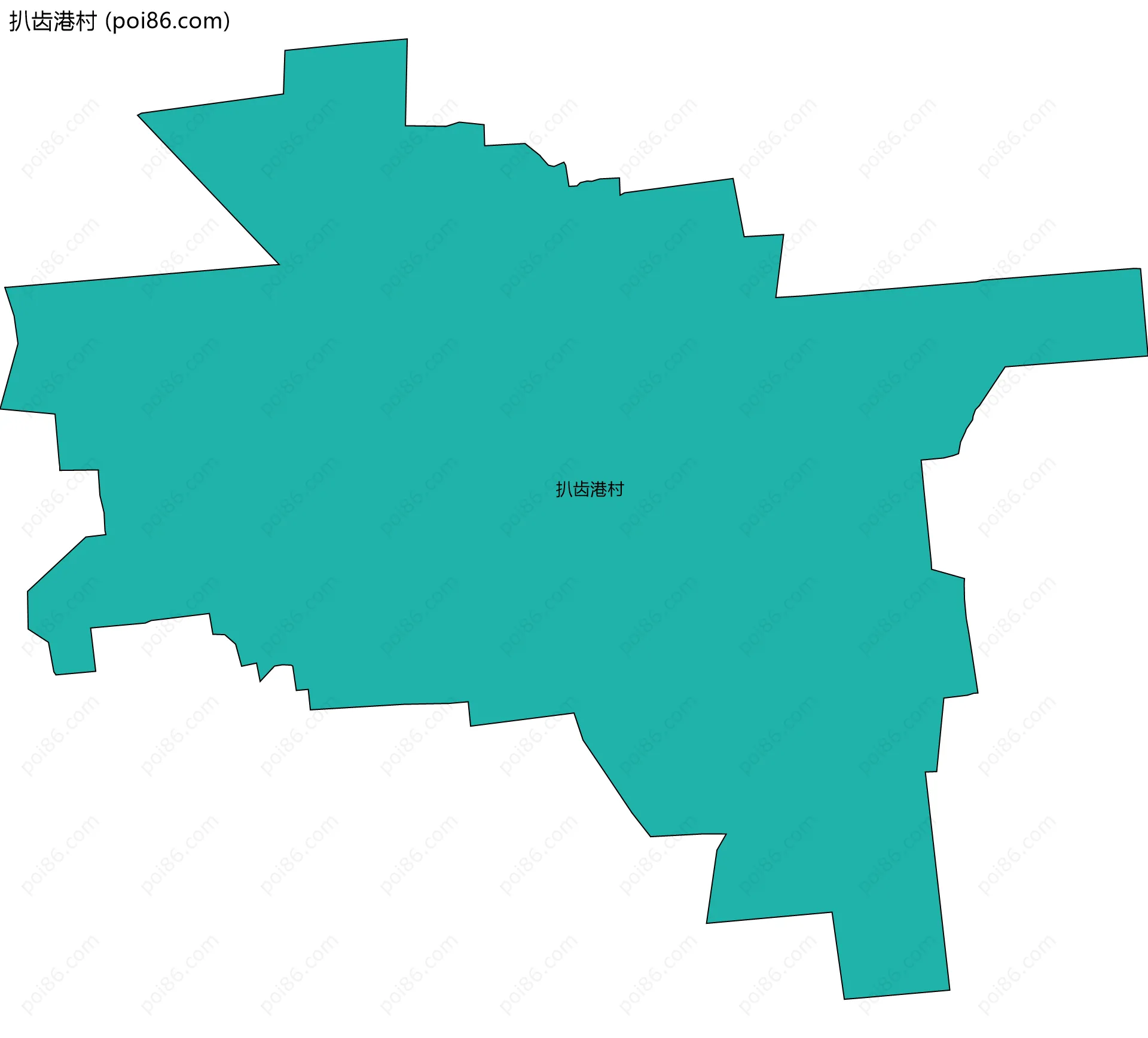 扒齿港村边界地图