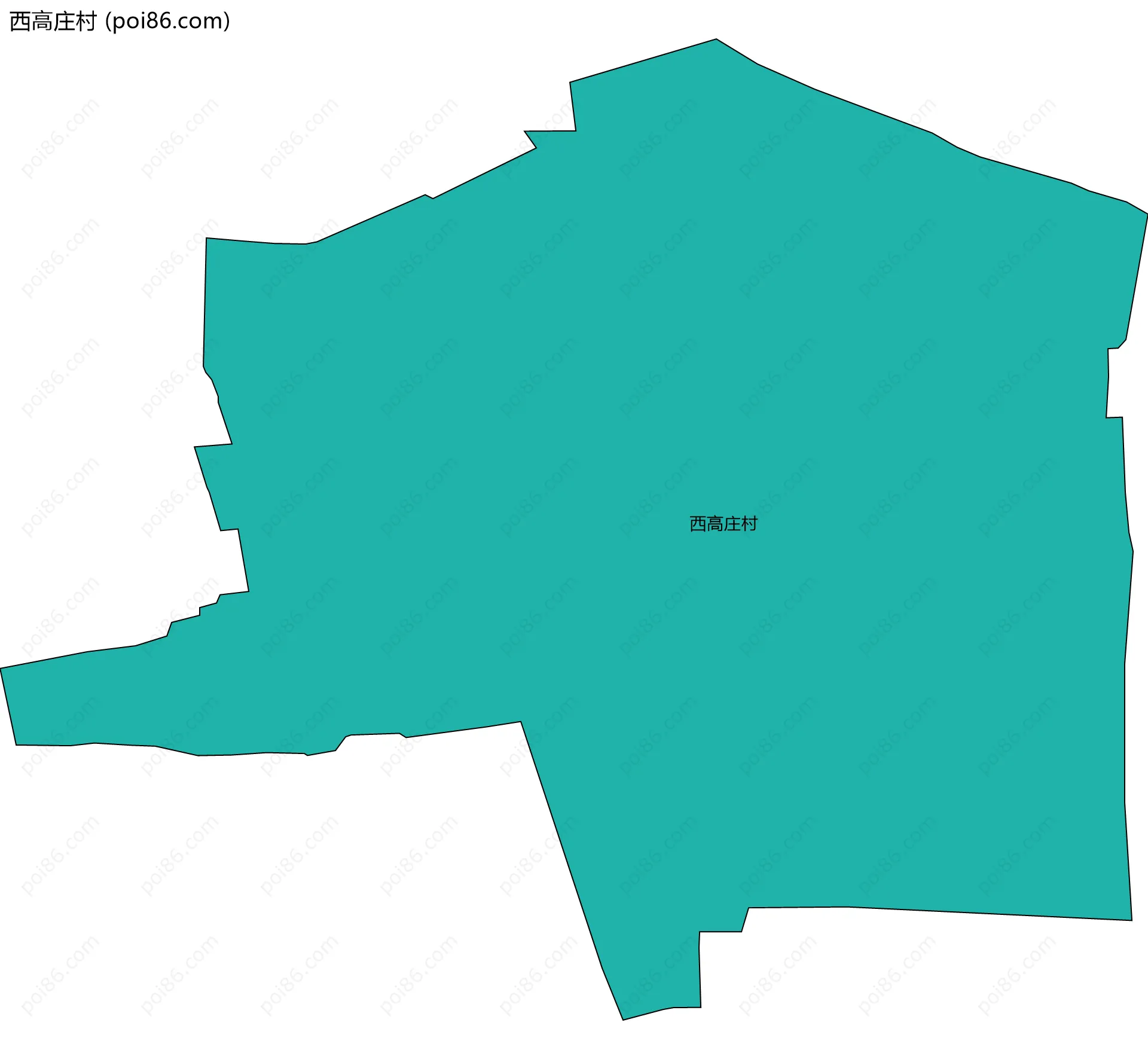 西高庄村边界地图