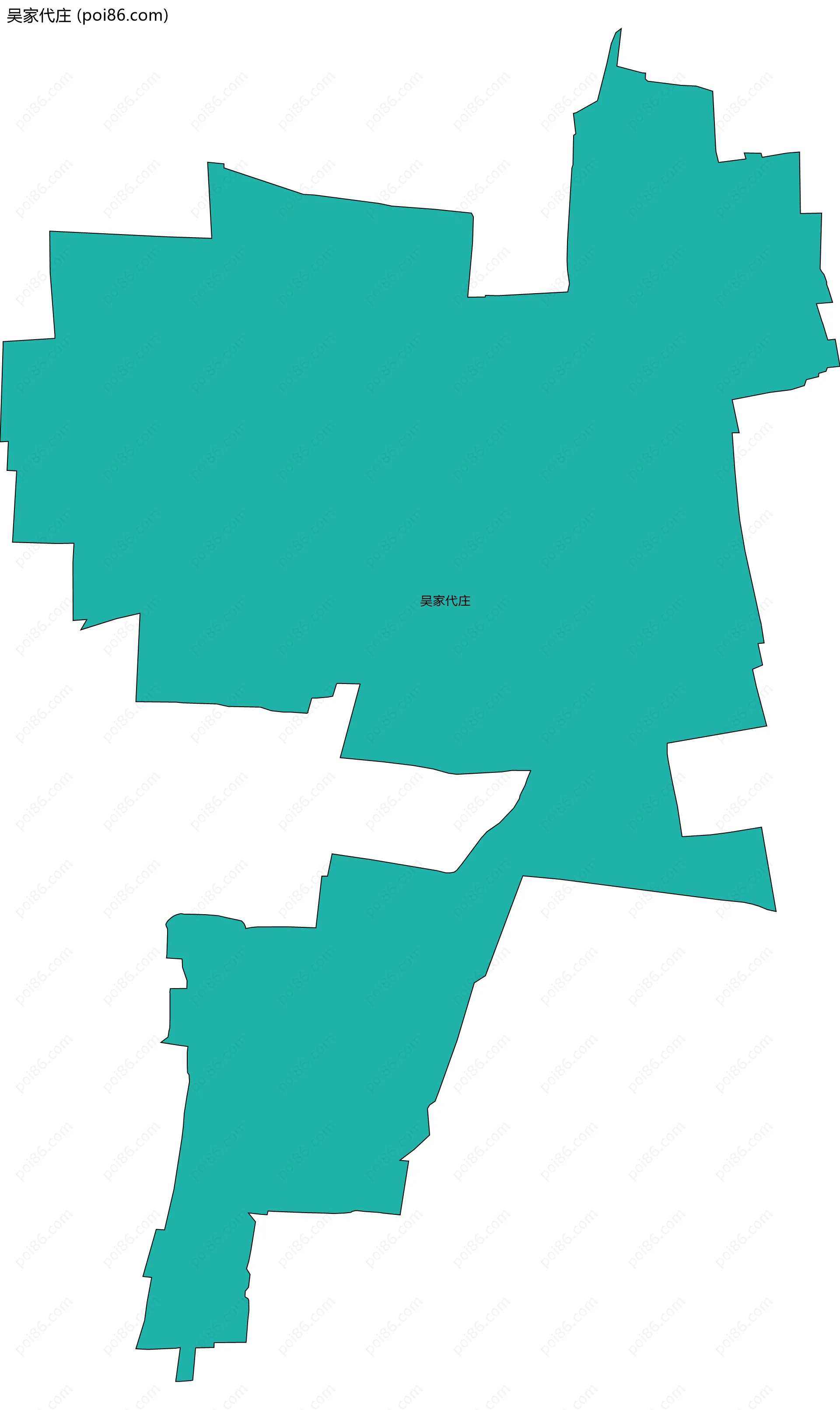 吴家代庄边界地图