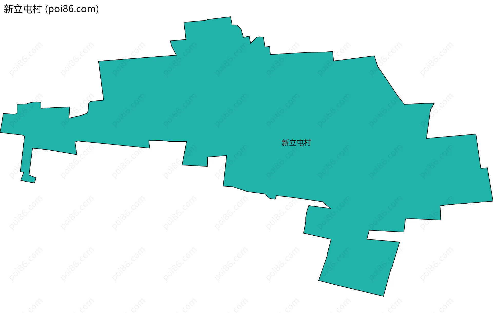 新立屯村边界地图