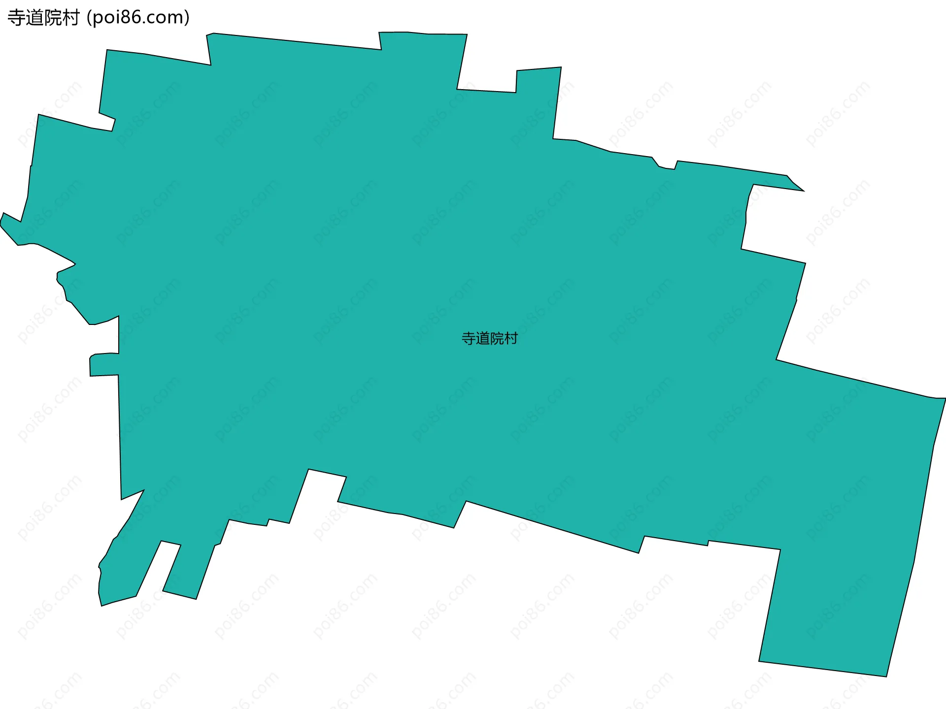寺道院村边界地图