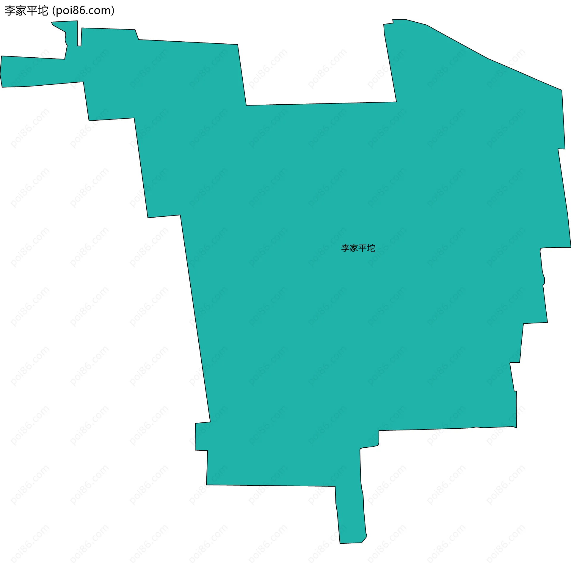 李家平坨边界地图