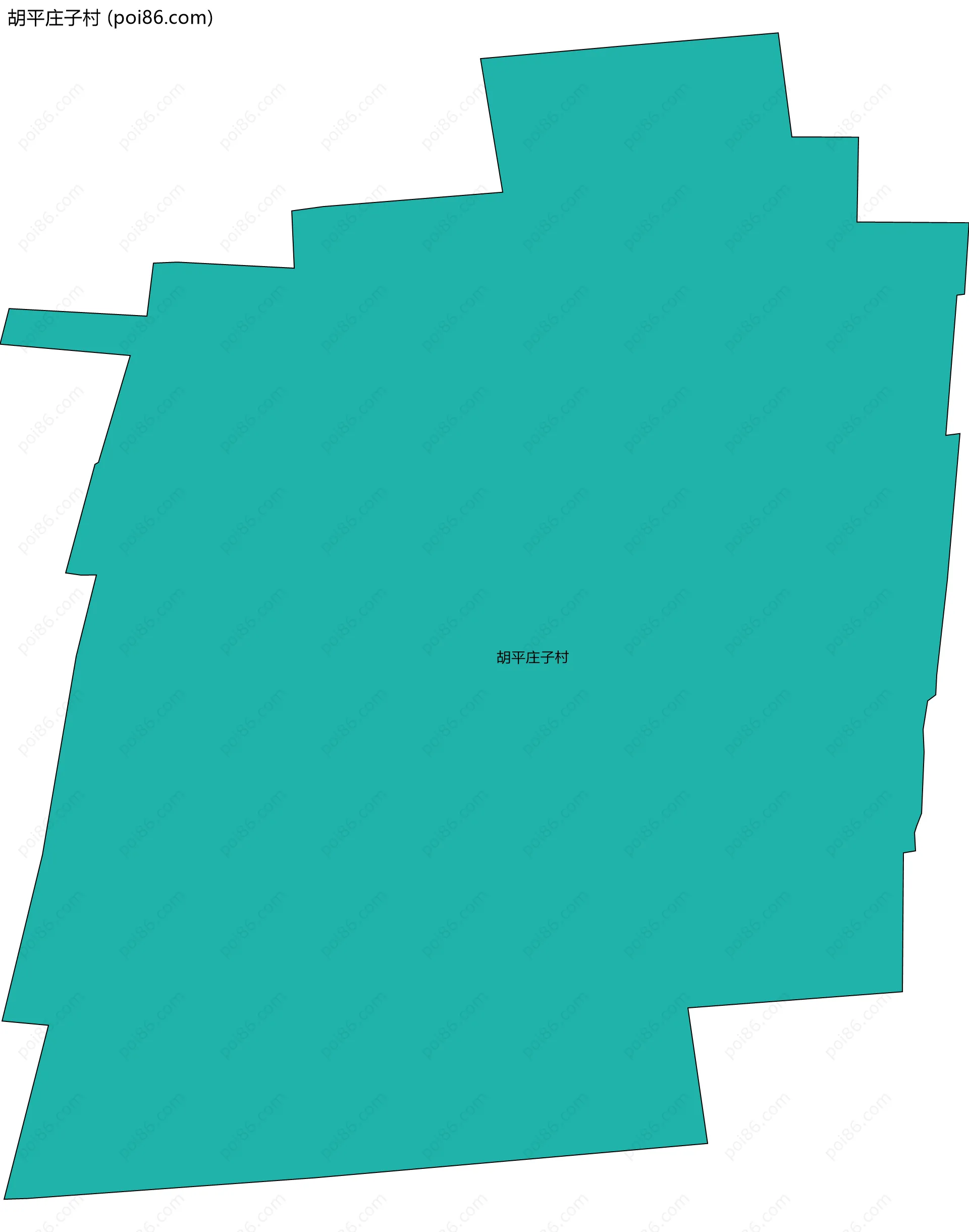 胡平庄子村边界地图