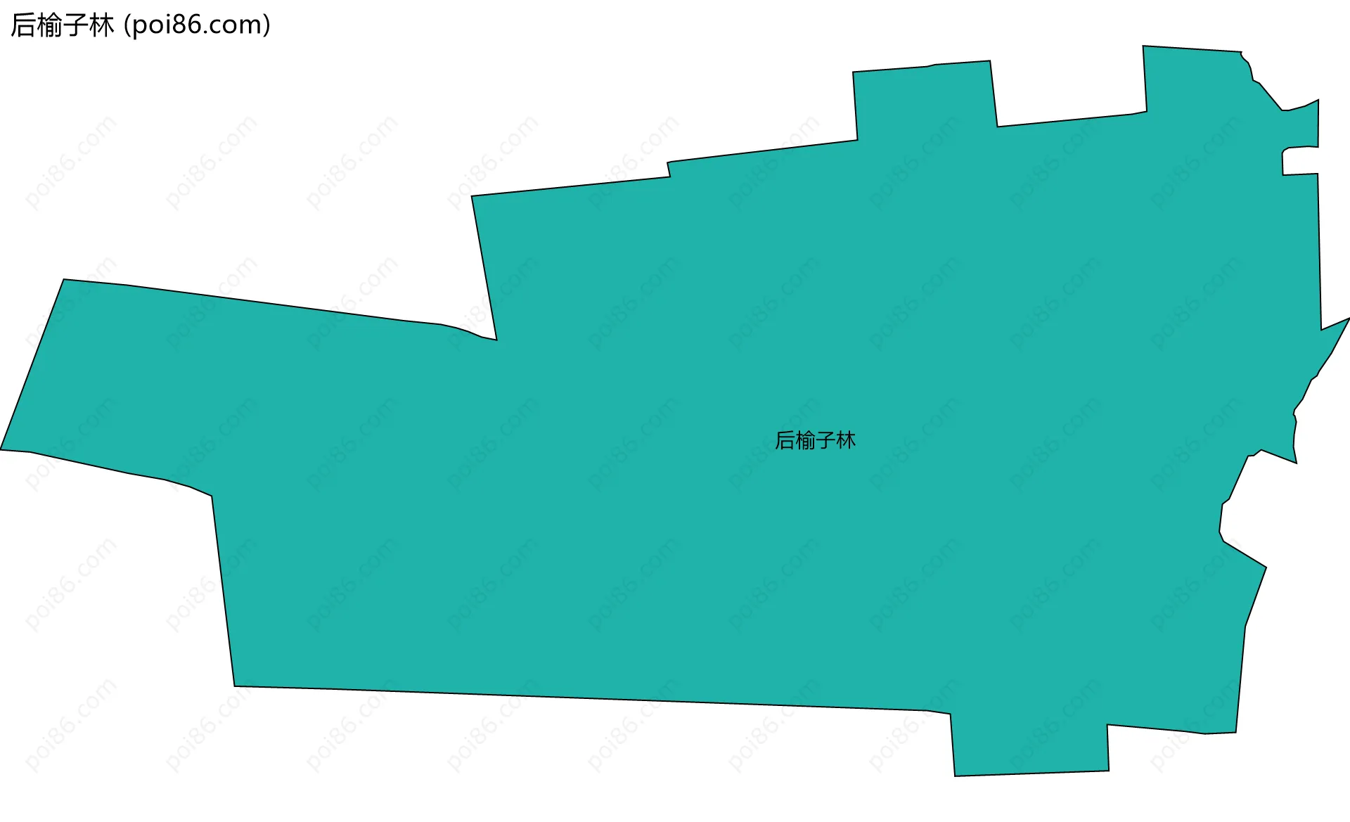 后榆子林边界地图