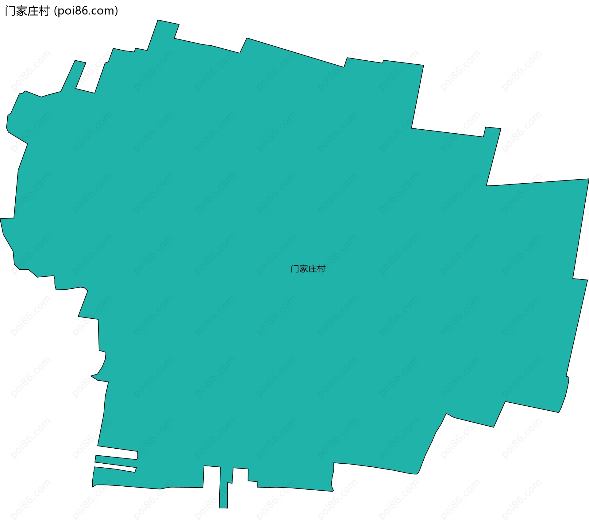 门家庄村边界地图