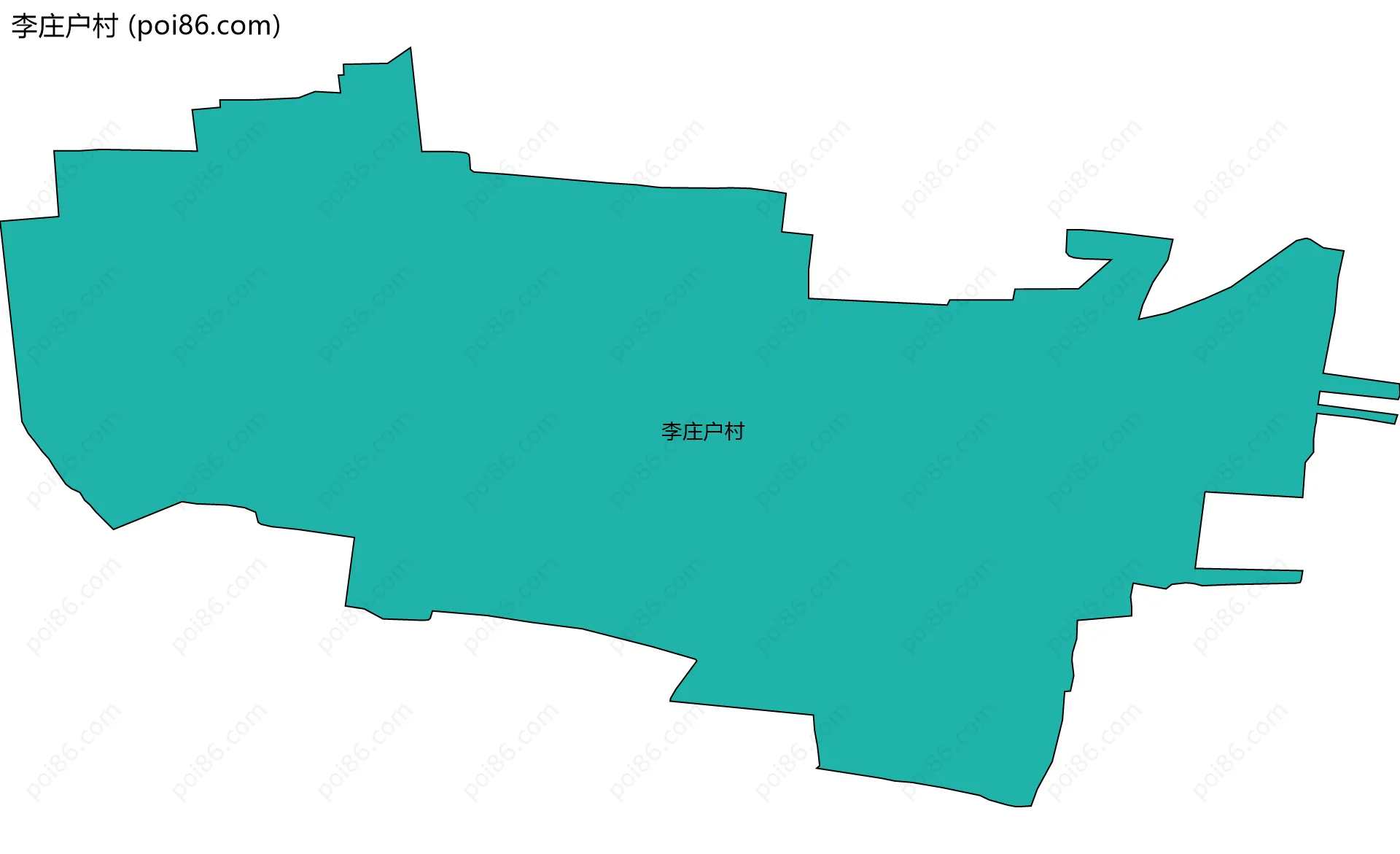 李庄户村边界地图